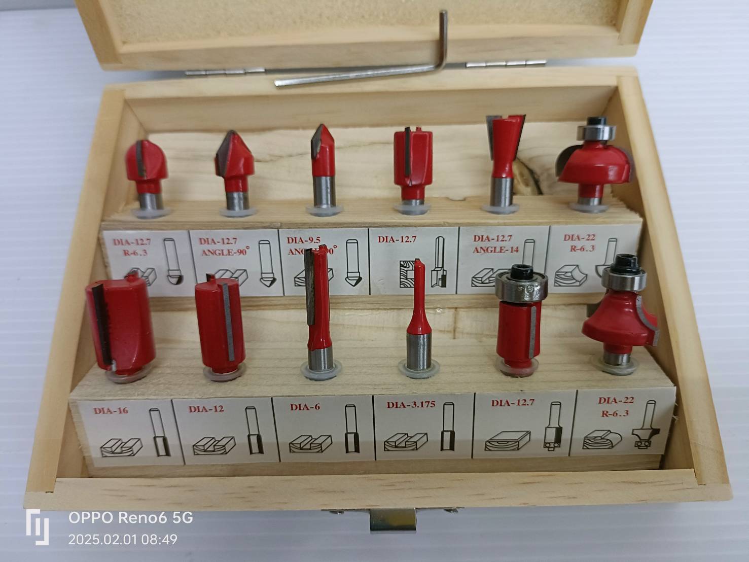 VERGIN ชุดดอกทริมเมอร์1/4 12ชุดตัว VG12PC-1/4