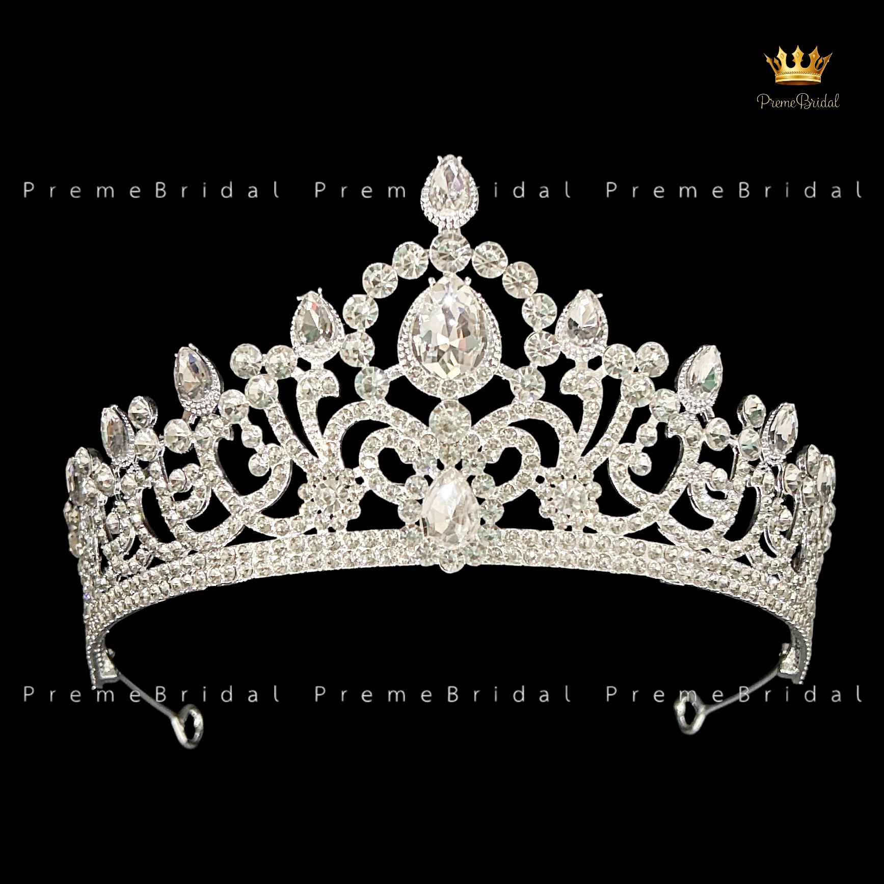 (พร้อมส่ง) เทียร่า 439 มงกุฎครึ่งหัว งานเจ้าสาว งานประกวด สวย ปราณีต QCเพชรทุกเม็ด สินค้าพร้อมส่งจากไทย