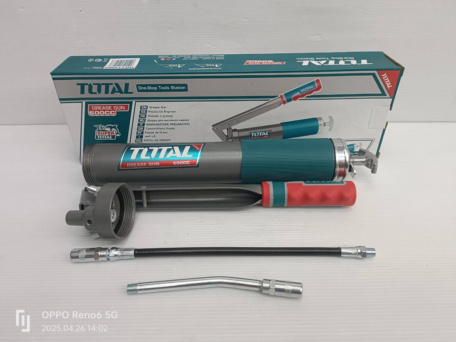 กระบอกอัดจารบี+สายอ่อน 600cc.THT111062 TOTAL