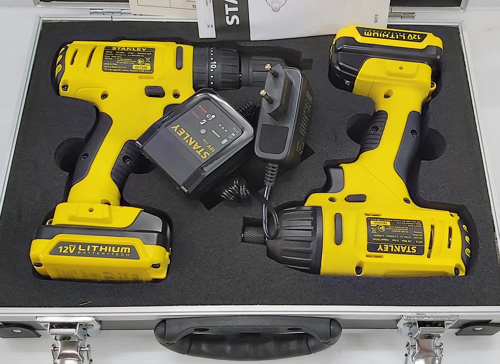 ชุดคอมโบ้สว่านกระแทกไร้สาย+สว่านไขควงไร้สาย12V SCHI121S2FK STANLEY