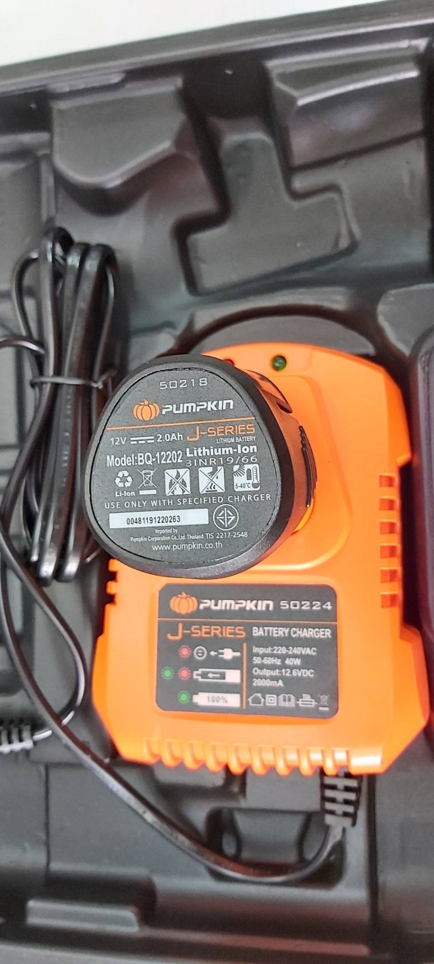 สว่านกระแทกไร้สาย12V รุ่น J-12BID1504 PUMPKIN #50210