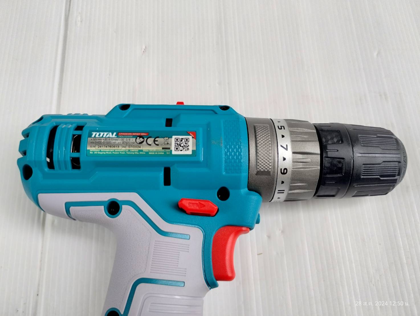 สว่านกระแทก12V+ดอกไขควง+ดอกสว่าน TOSLI240467 TOTAL