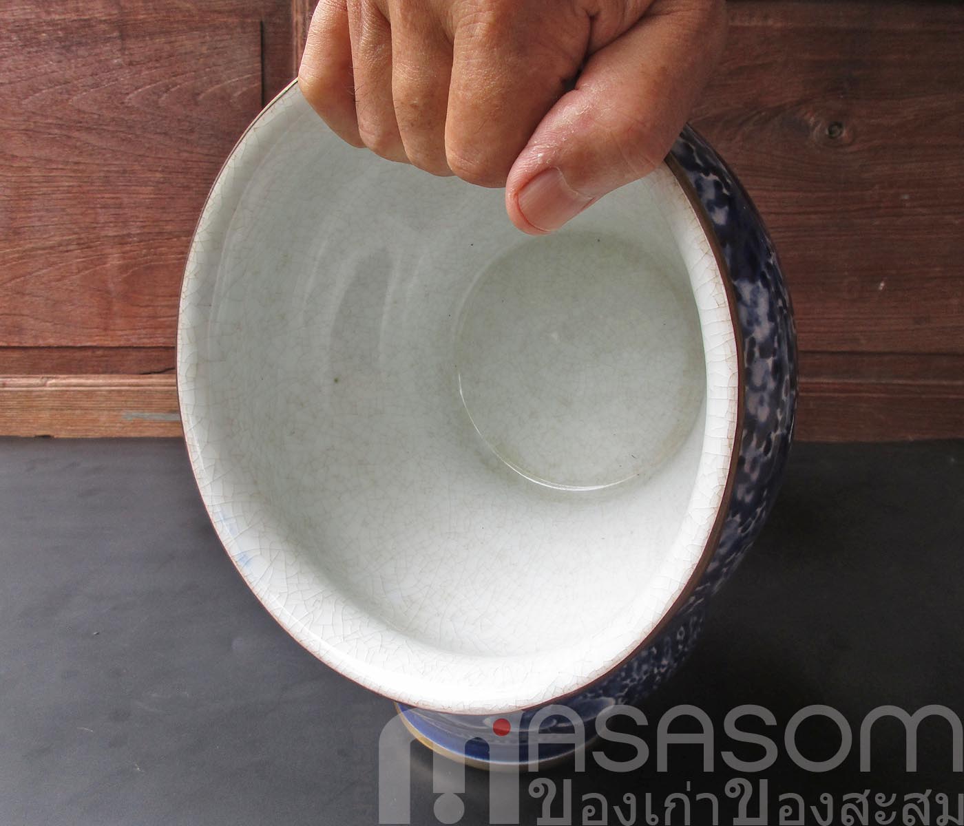 กระโถนลายครามจีนของเก่า