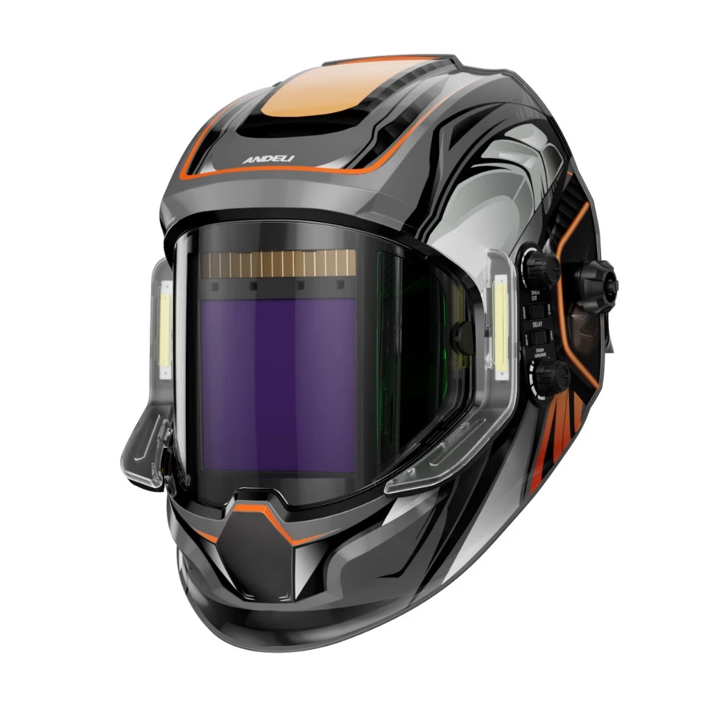 ANDELI หน้ากากเชื่อมอัตโนมัติ ให้สีจริง ปรับเฉดได้ พร้อมไฟ LED ทันสมัยแบตเตอรี่ชาร์จไฟได้ MONER-950L 142-1031