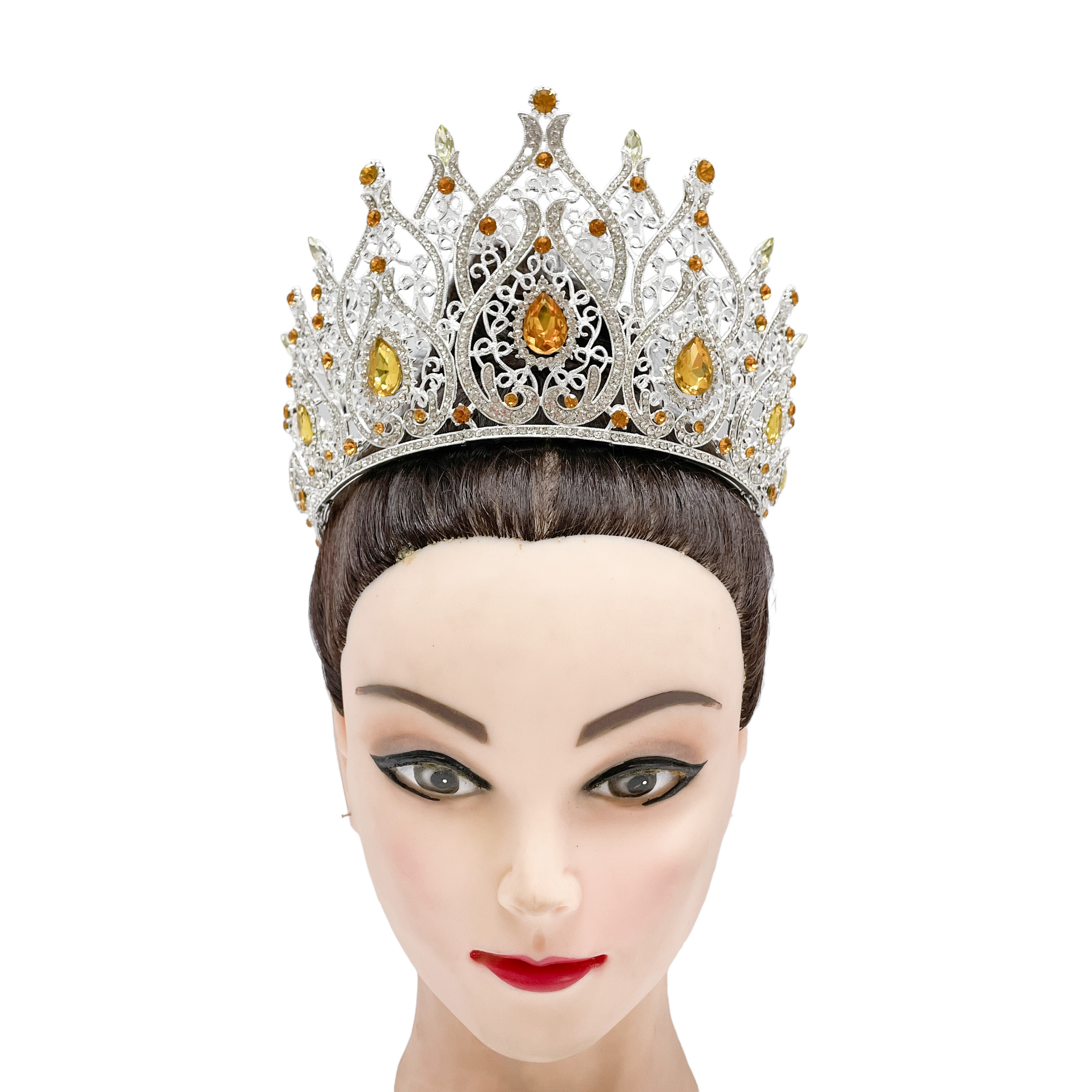 (พร้อมส่ง) เทียร่า 326 สีเหลือง มงกุฎนางงาม งานสวย ปราณีต QCเพชรทุกเม็ด สินค้าพร้อมส่งจากไทย