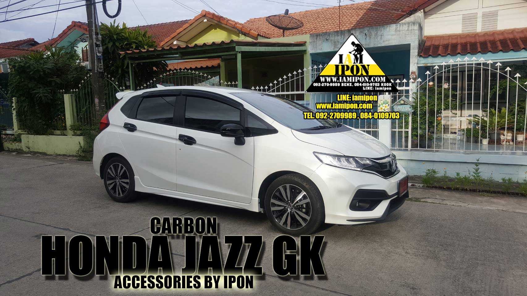 DOOR HANDLE JAZZ CABON GK 14 -15 ครอบมือจับเปิดประตูคาร์บอนแจ๊ส จีเค ปี14 - 15
