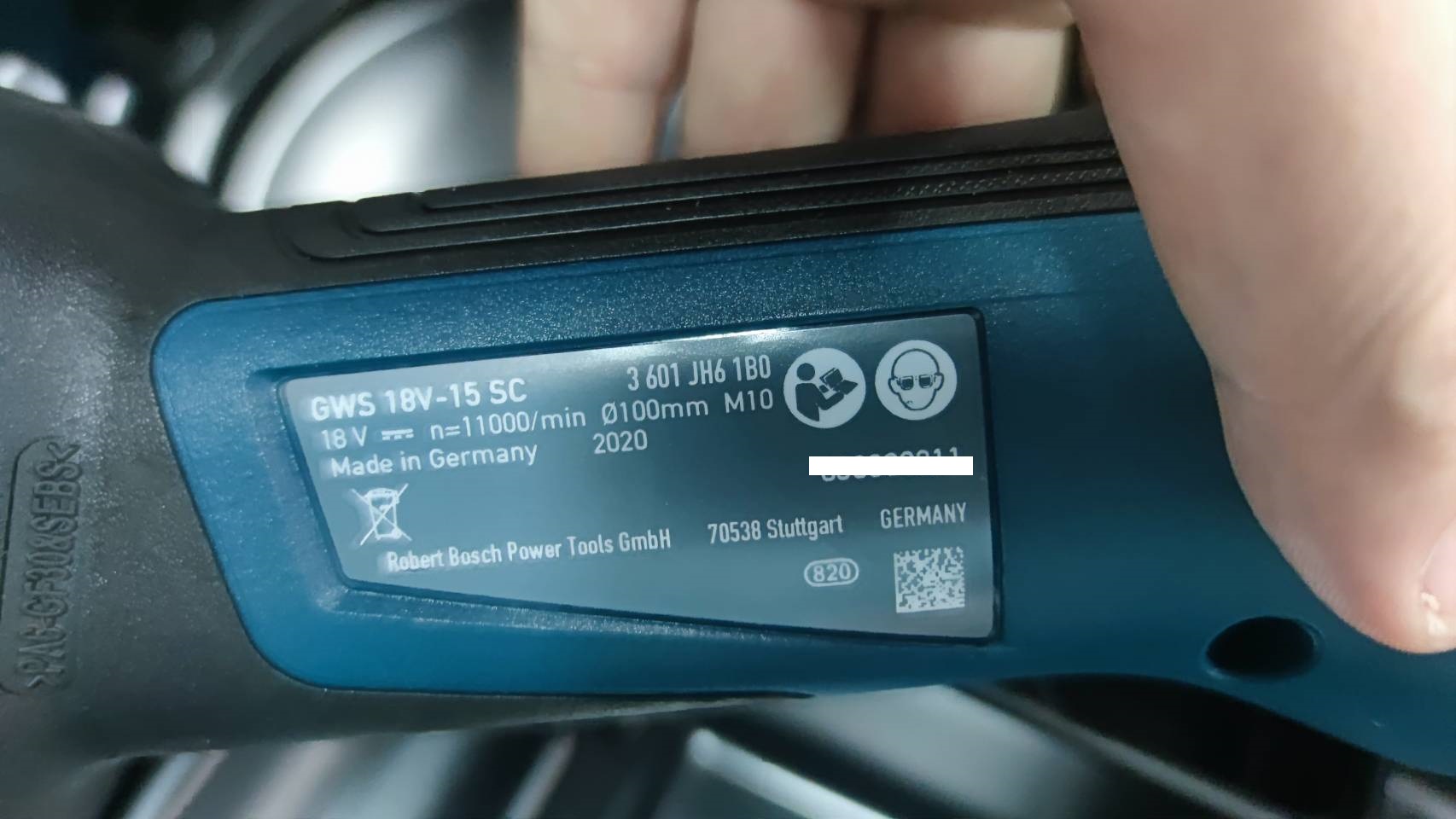 หินเจียร4" ไร้สาย GWS18V-15SC BOSCH SOLO