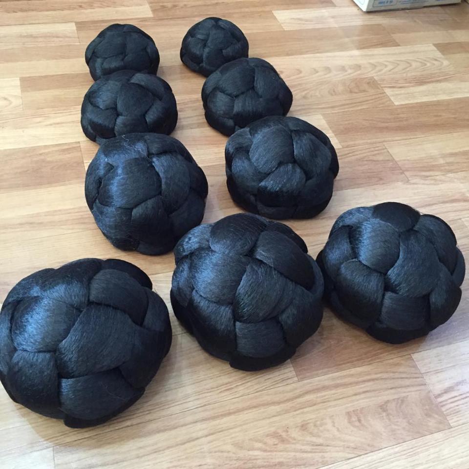 (พร้อมส่ง) โก๊ะผมสานตะกร้อ