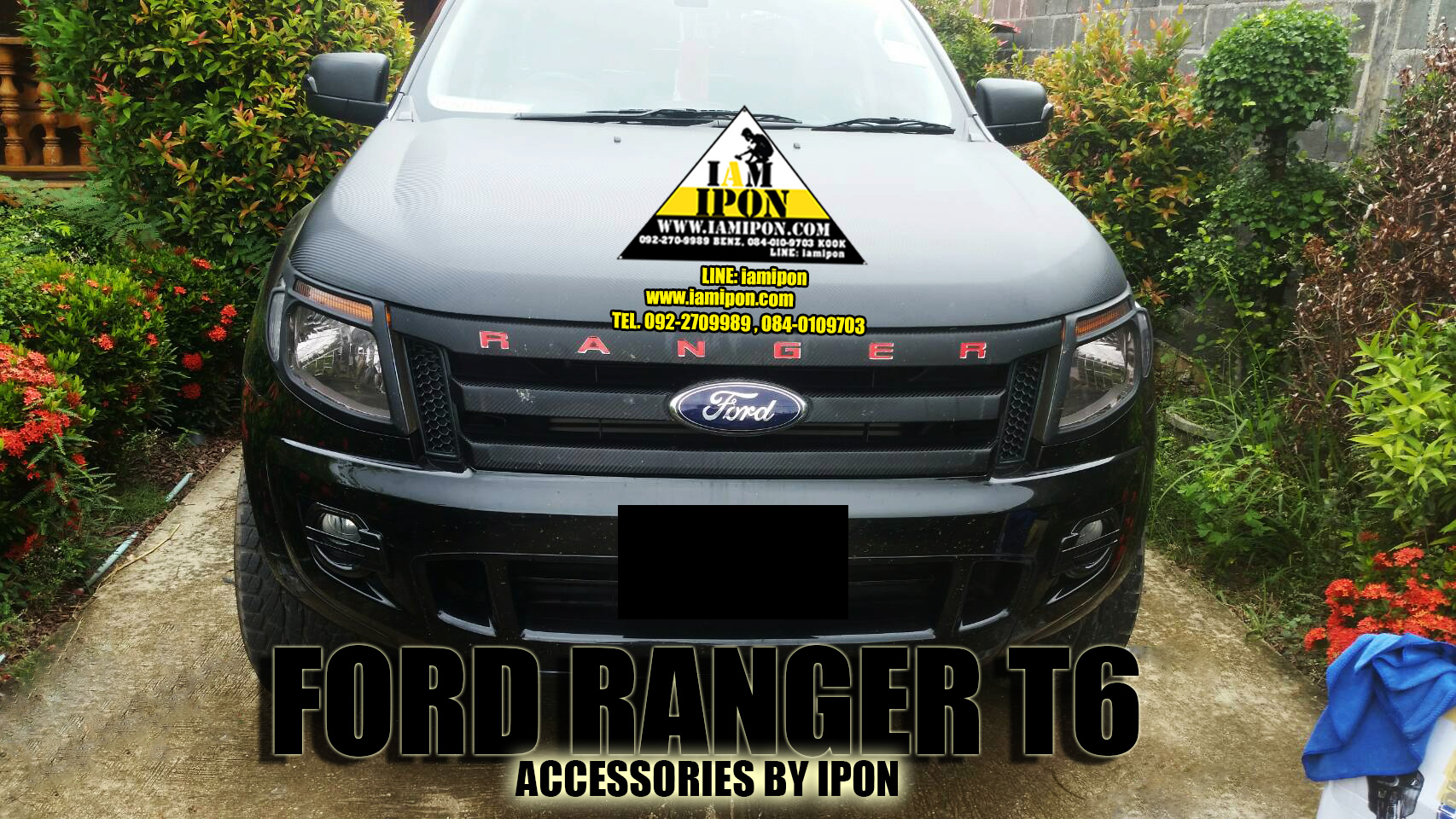 SPOTLIGHT COVER CARBON FORD RANGER T6 ครอบสปอร์ตไลท์ คาร์บอน ฟอร์ดเรนเจอร์ T6