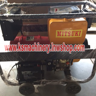 เครื่องปั่นไฟพร้อมเชื่อม (ไดอ๊อก) แบบเครื่องยนต์ดีเซล มิตซูกิ 10 แรงม้า กุญแจสตาร์ท (เชื่อมได้ 4 มิล)