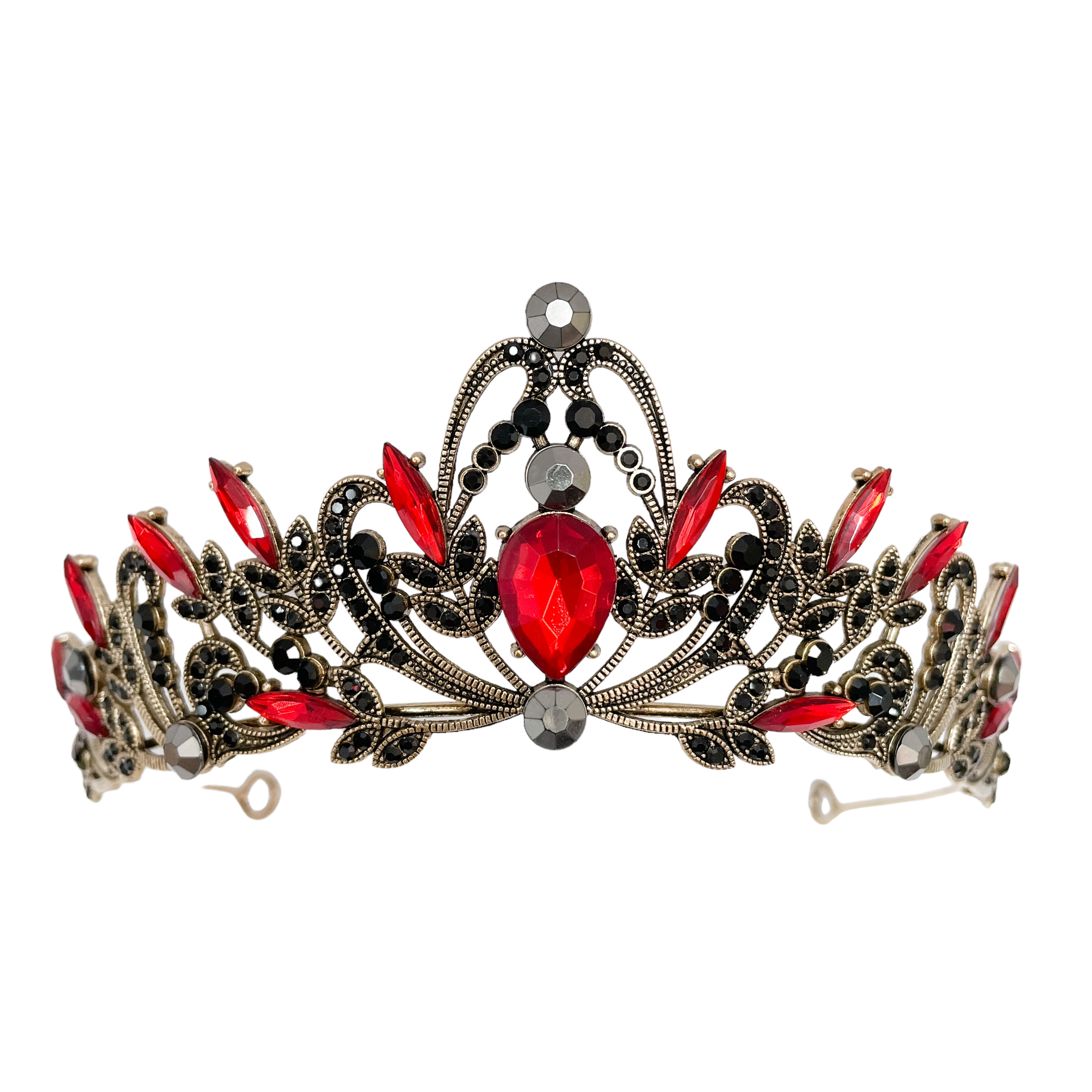 (พร้อมส่ง) มงกุฎสีดำ 310 สีดำ-แดง งานสวย ปราณีต QCเพชรทุกเม็ด สินค้าพร้อมส่งจากไทย