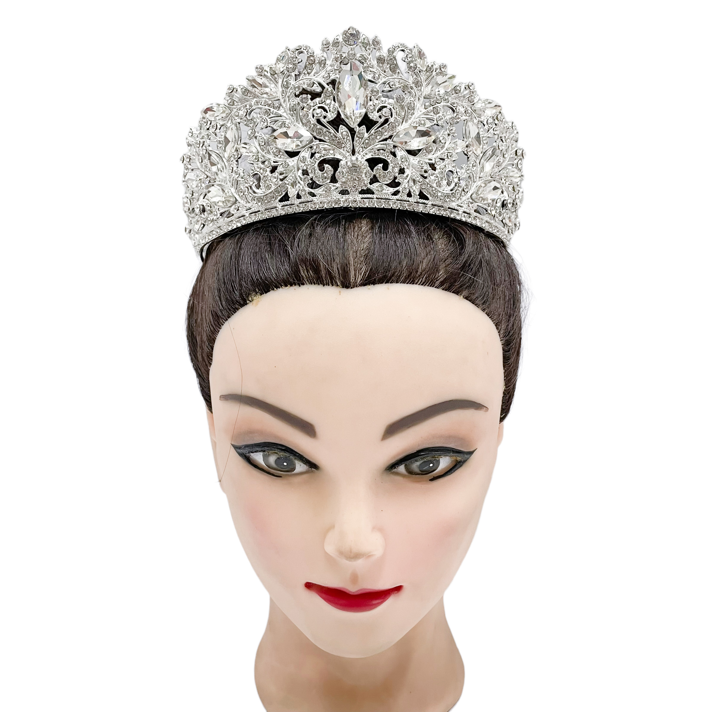 (พร้อมส่ง) เทียร่า 384 สีเงิน มงกุฎนางงาม มงกุฎเพชร งานพรีเมี่ยม สินค้าพร้อมส่งจากไทย