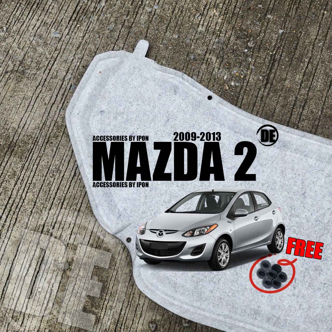 แผ่นกันความร้อนฝากระโปรง MAZDA 2 DE 2009-2013