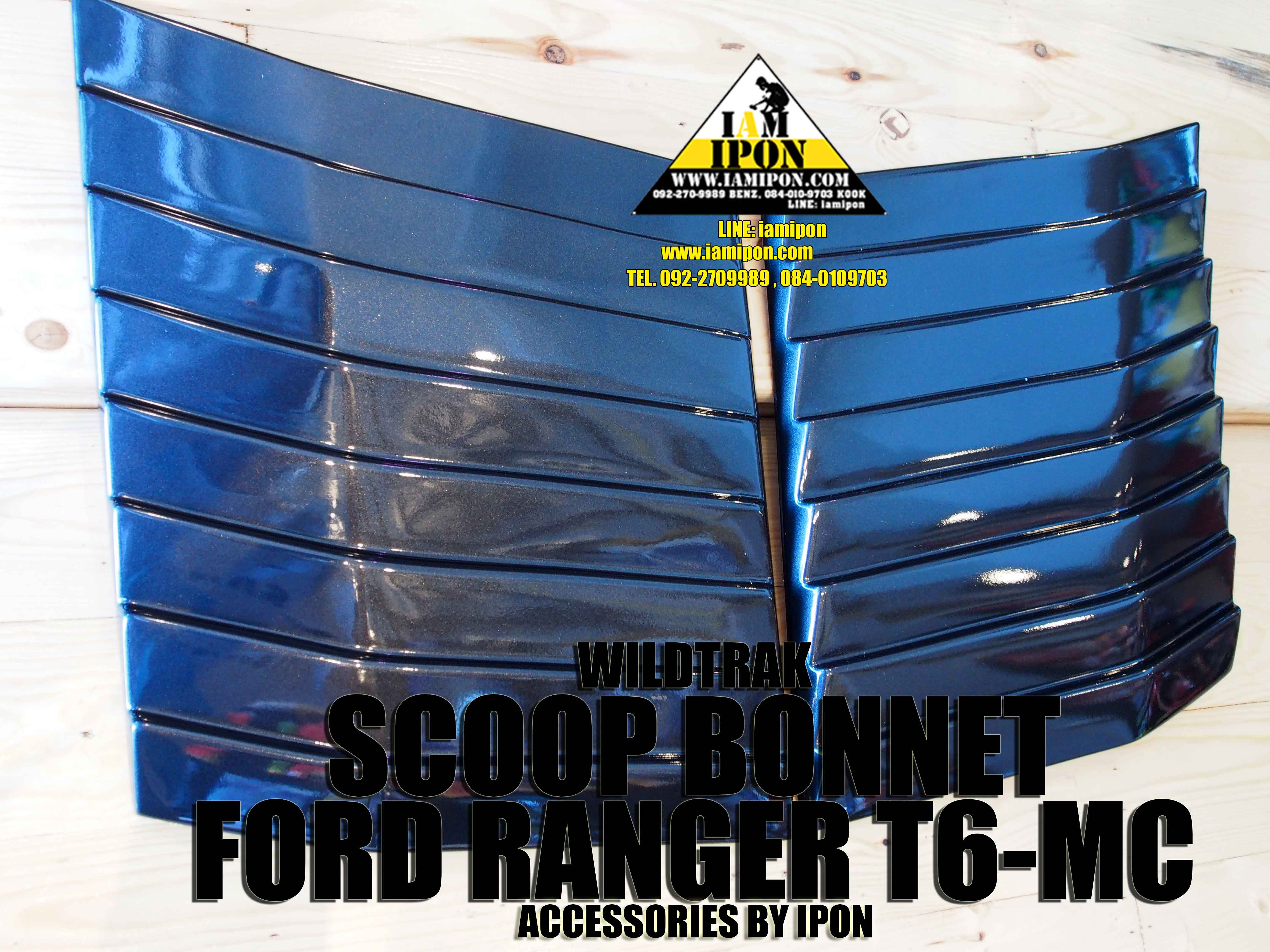 SCOOP BONNET FORD RANGER T6-MC WILDTRAK สกู๊ปหลอกฝากระโปรงหน้าวายแทรกฟอร์ดเรนเจอร์ T6-MC
