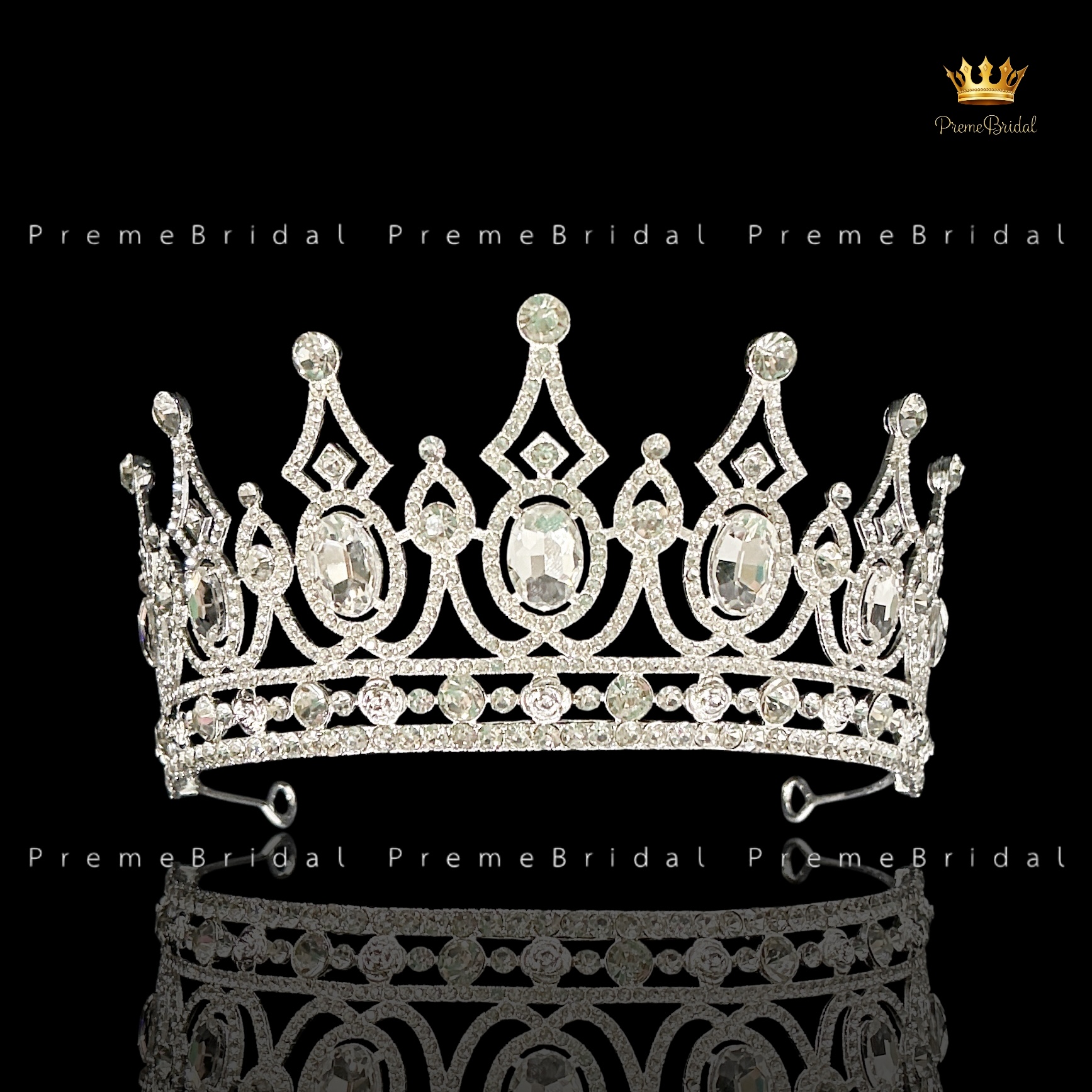 (พร้อมส่ง) เทียร่า 438 มงกุฎครึ่งหัว งานเจ้าสาว งานประกวด สวย ปราณีต QCเพชรทุกเม็ด สินค้าพร้อมส่งจากไทย