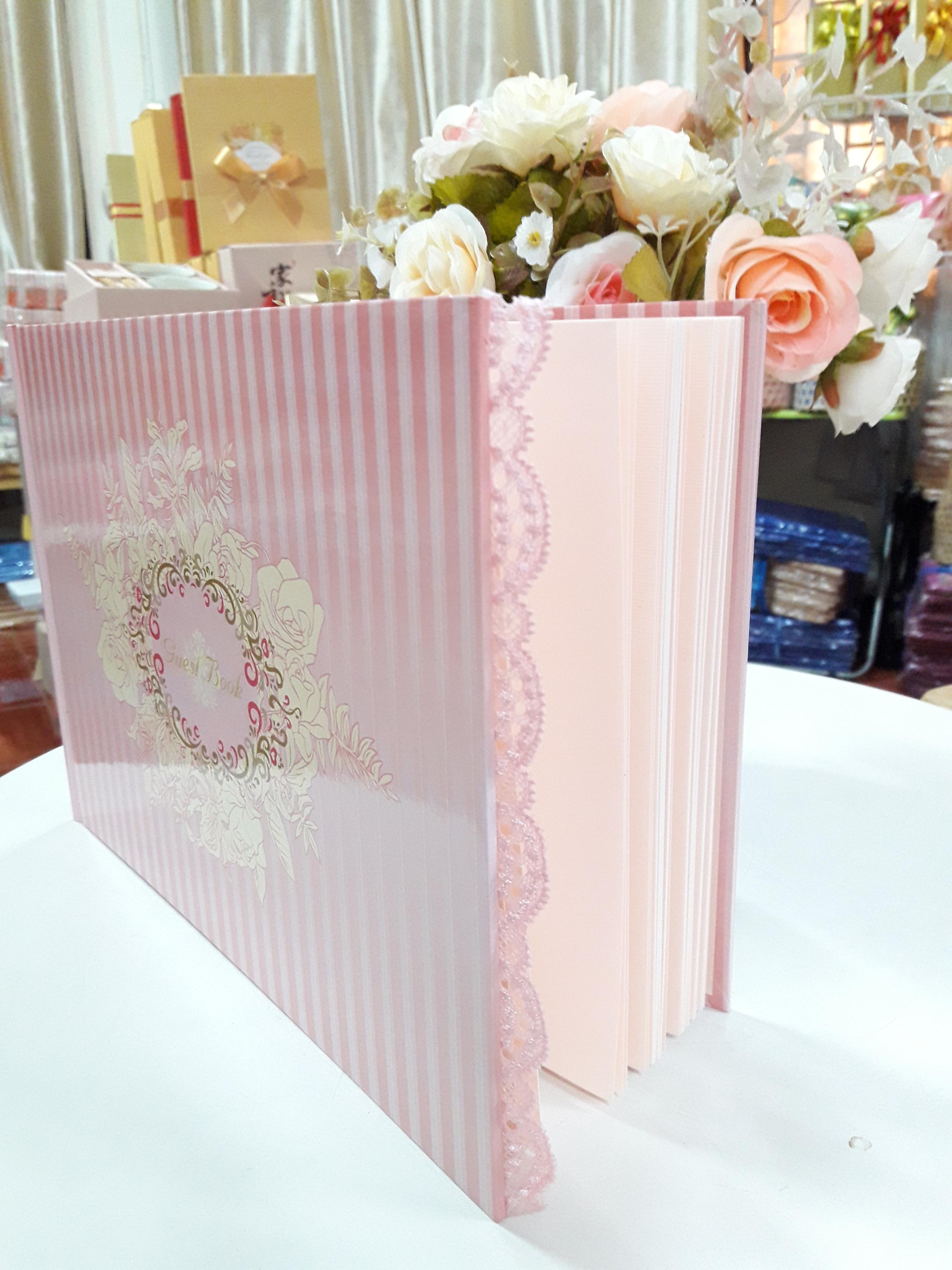 สมุดอวยพรปกแข็ง ขอบลูกไม้
