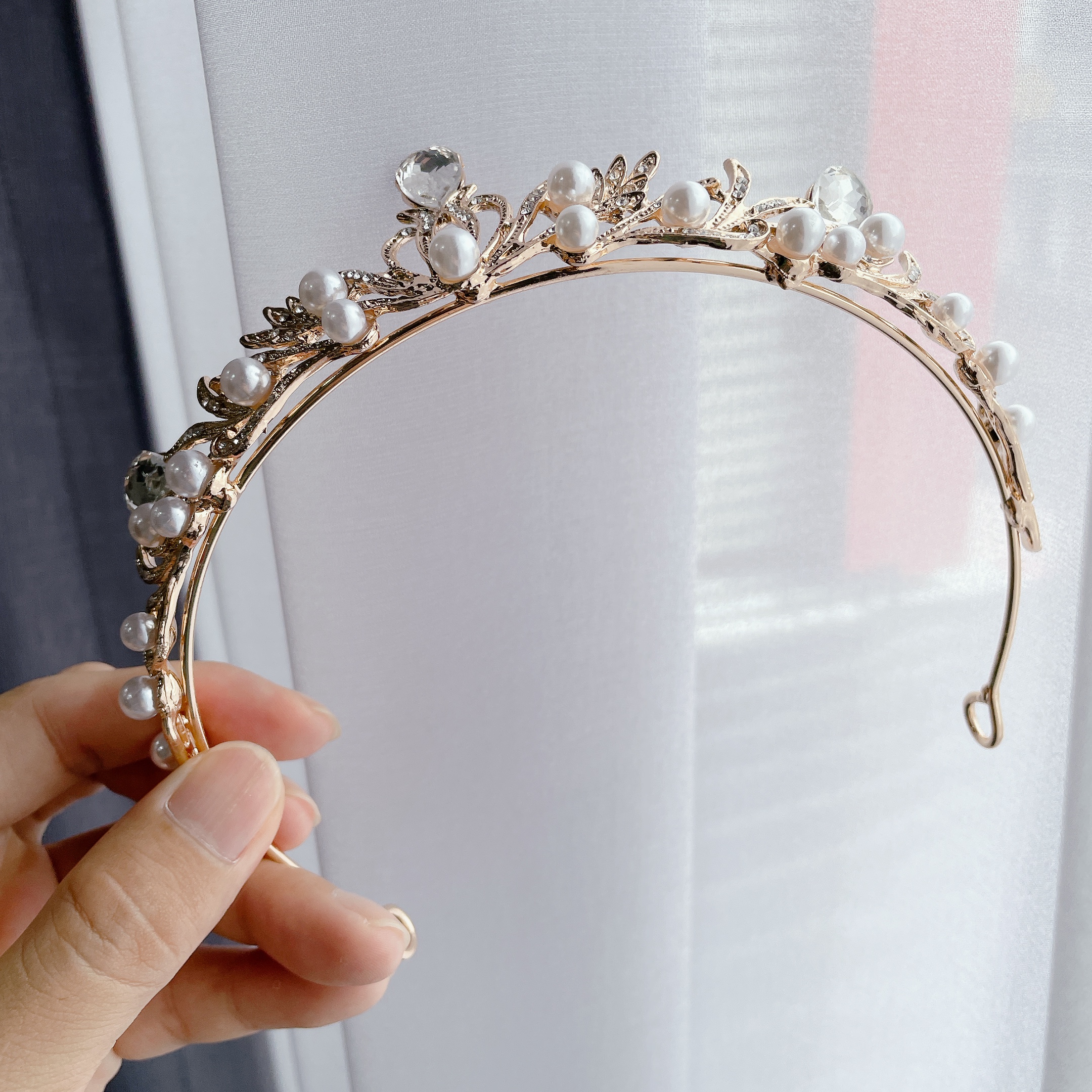 (พร้อมส่ง) เทียร่า 387 สีทอง มงกุฎเจ้าสาว มงกุฎเพชร งานพรีเมี่ยม สินค้าพร้อมส่งจากไทย