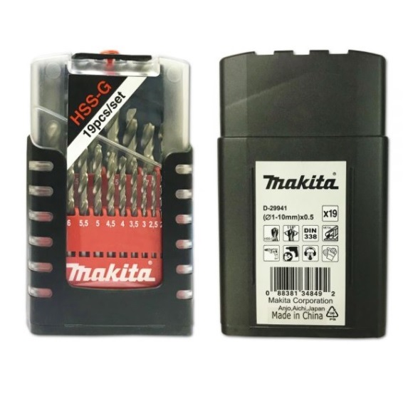 ชุดดอกสว่าน19ตัวชุด HSS-G MAKITA #D-29941