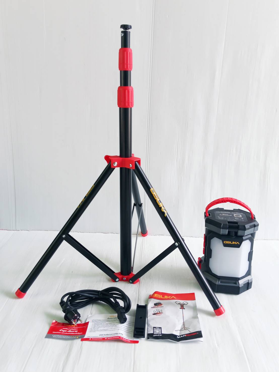 OSUKA ไฟส่องพื้นที่ 3 ขา LED 20V 2in1 OCL316-N (ตัวเปล่าพร้อมขาตั้ง)