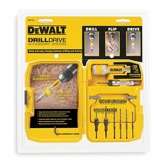ชุดดอกสว่านเจาะนำและชุดไขควง12ชิ้น DW2735 DEWALT