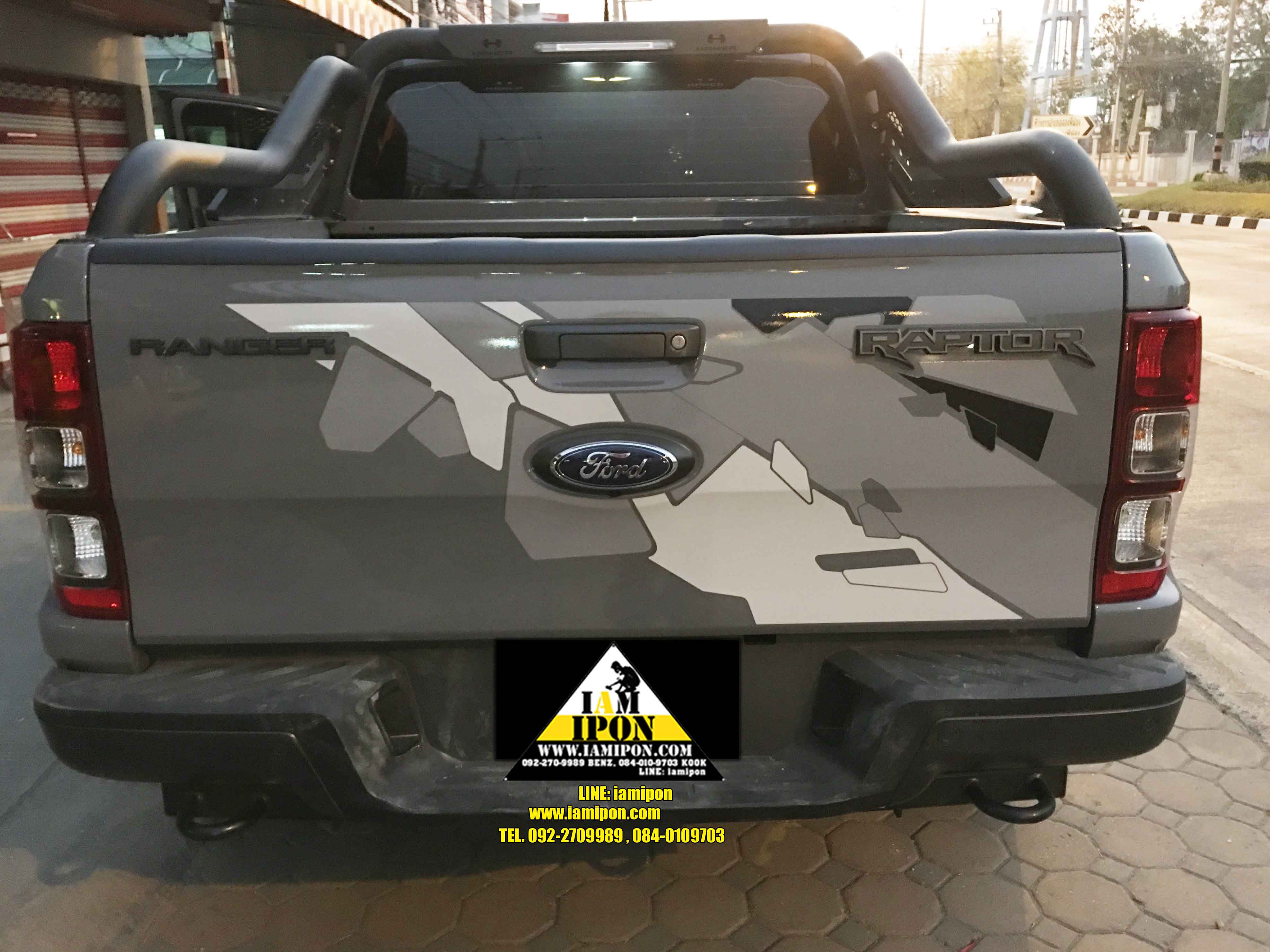 EGDE PROTECTOR PICKUP FULL FORD RANGER RAPTER FLATBLACK กันรอยขอบกระบะดำด้านฟอร์ดเรนเจอร์แร็ปเตอร์