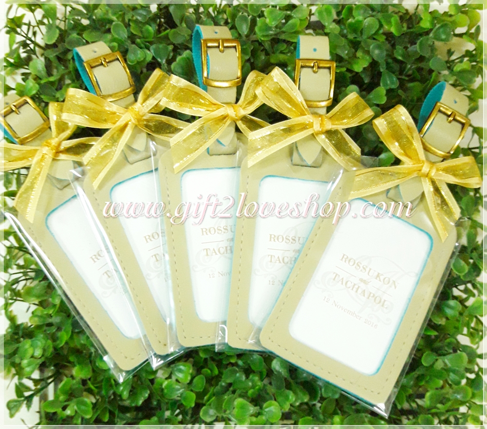 Tag หนังห้อยกระเป๋า พร้อมโบว์