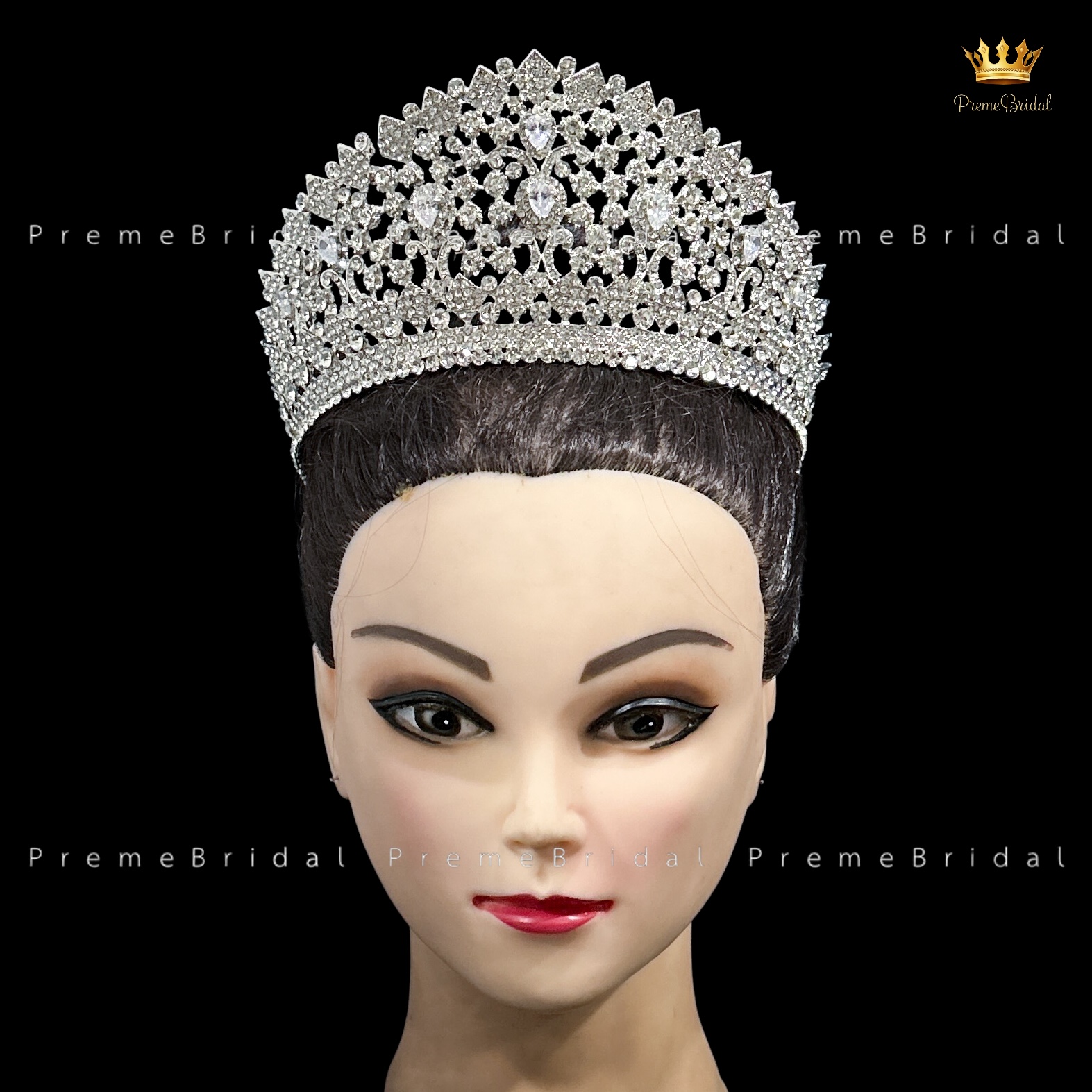 (พร้อมส่งจากไทย) มงกุฏ 140 ขนาดใหญ่ไซส์นางงาม งานสวย งานโลหะฐานกลมปรับขนาดได้ ส่งด่วน ส่งจาก จ.อุบลราชธานี