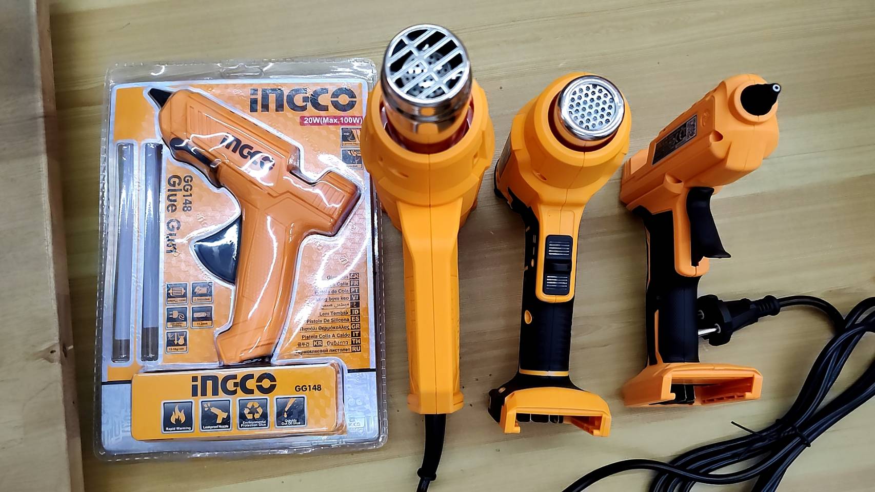 INGCO ชุดคอมโบ้ปืนยิงกาว+เป่าลมร้อน COSLI23021