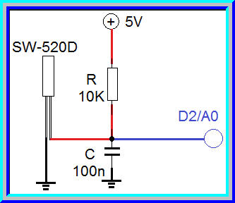 1x SW-520D เซ็นเซอร์วัดมุมเอียง Tilt Angle Sensor