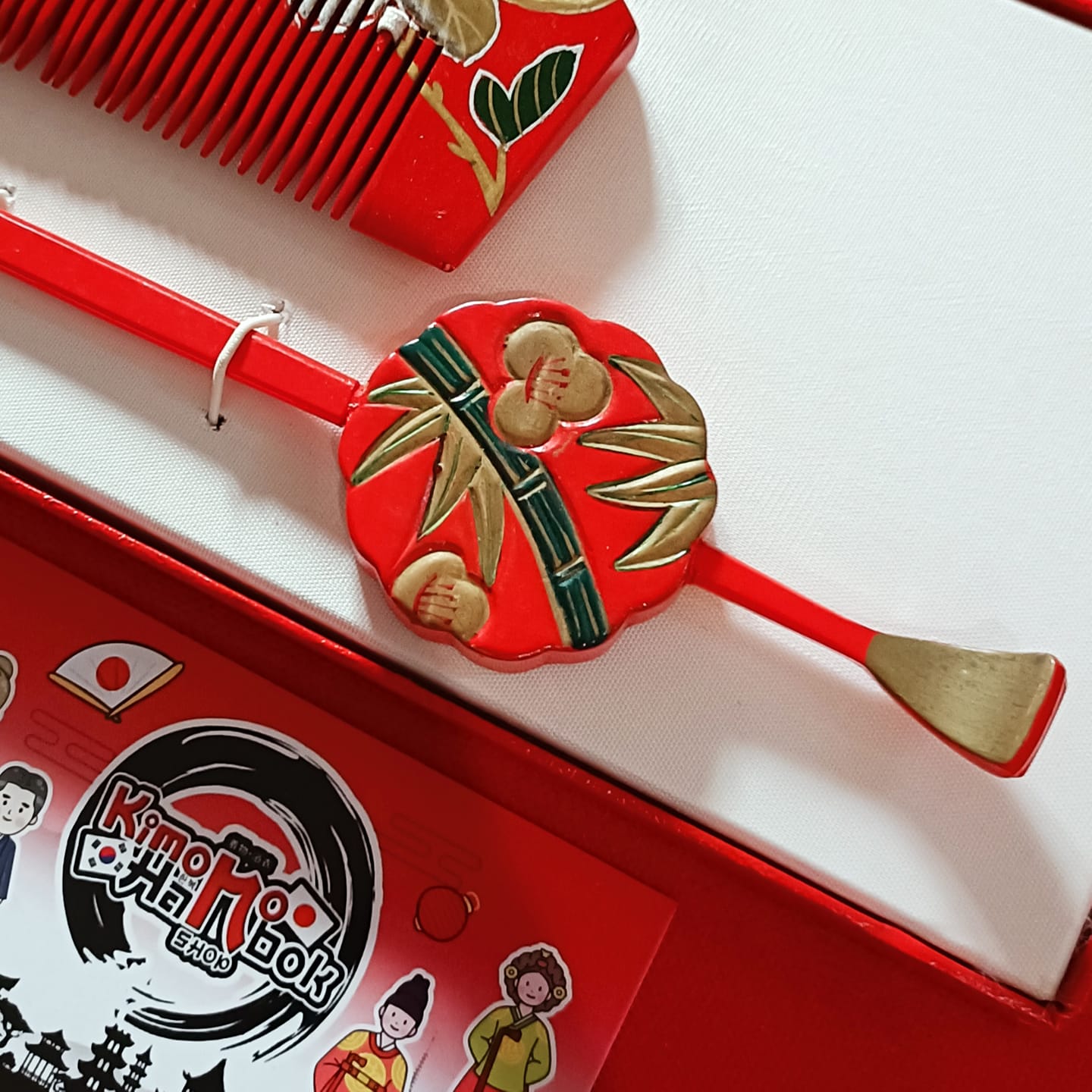 ชุดปิ่นไม้โทนสีแดงคู่PINW20018