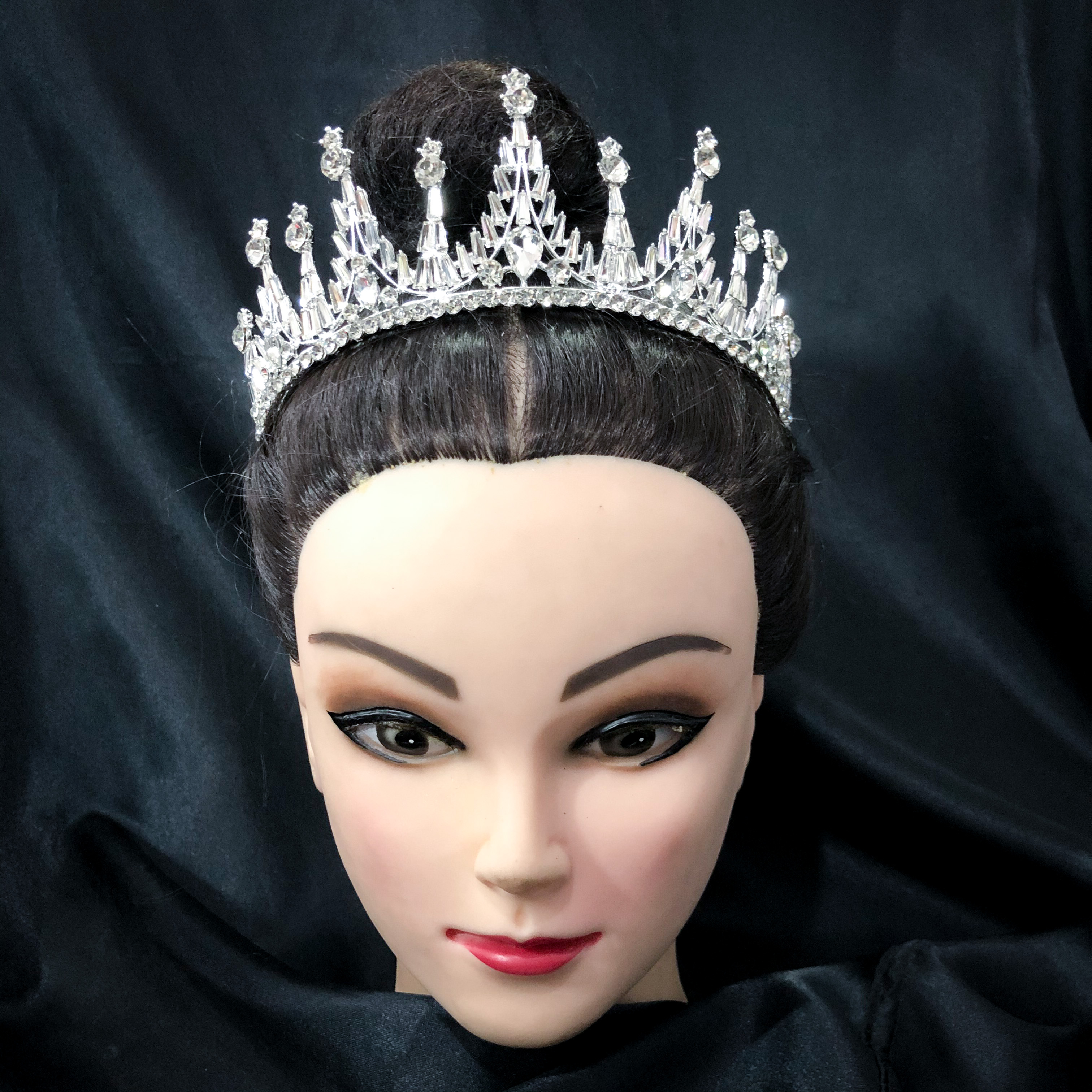 (พร้อมส่ง) เทียร่า 280 สีเงิน มงกุฎนางงาม มงกุฎเจ้าหญิง งานสวย ปราณีต QCเพชรทุกเม็ด สินค้าพร้อมส่งจากไทย