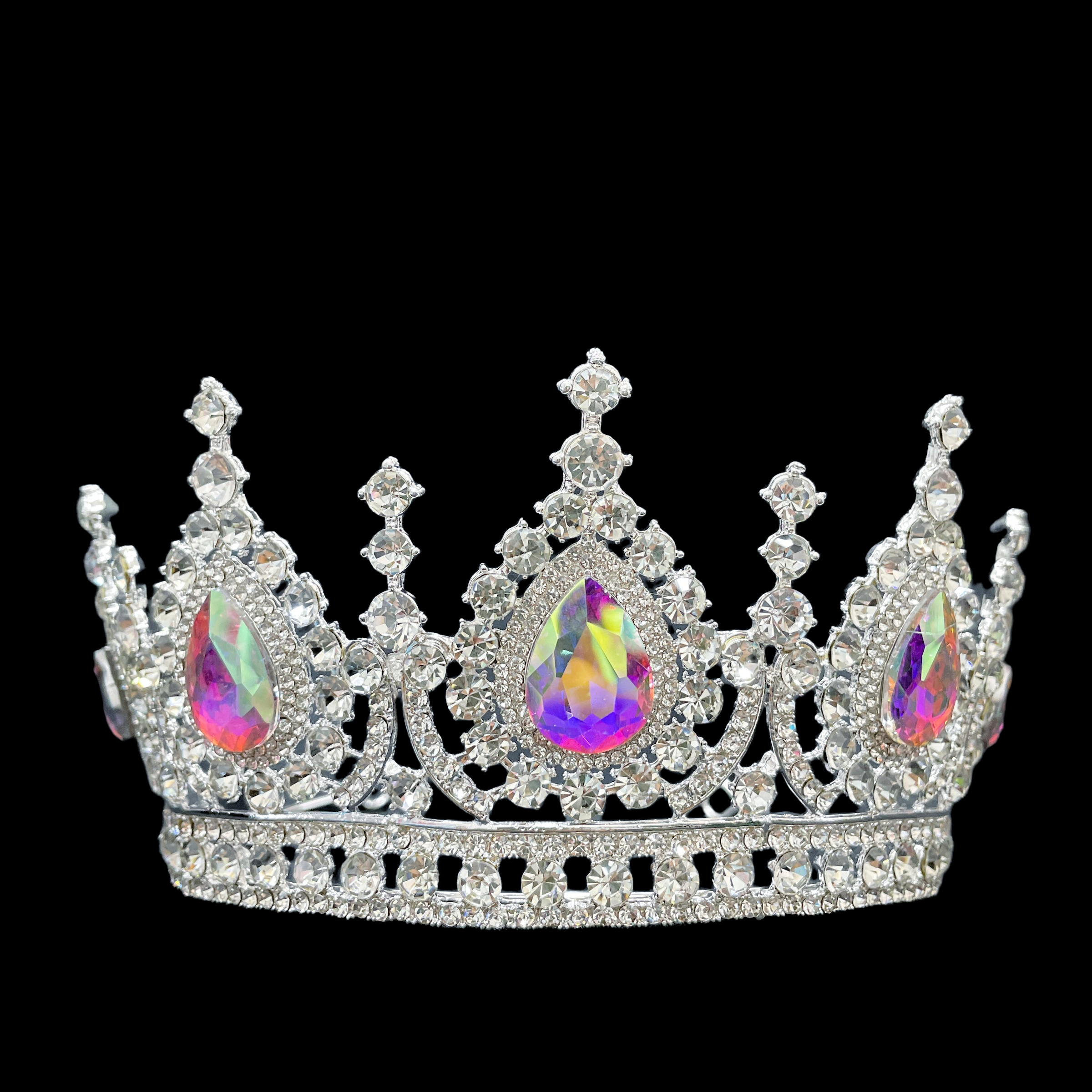 (พร้อมส่ง) เทียร่า 282 สีเงินเพชรรุ้ง มงกุฎนางงาม มงกุฎเจ้าหญิง งานสวย ปราณีต QCเพชรทุกเม็ด สินค้าพร้อมส่งจากไทย