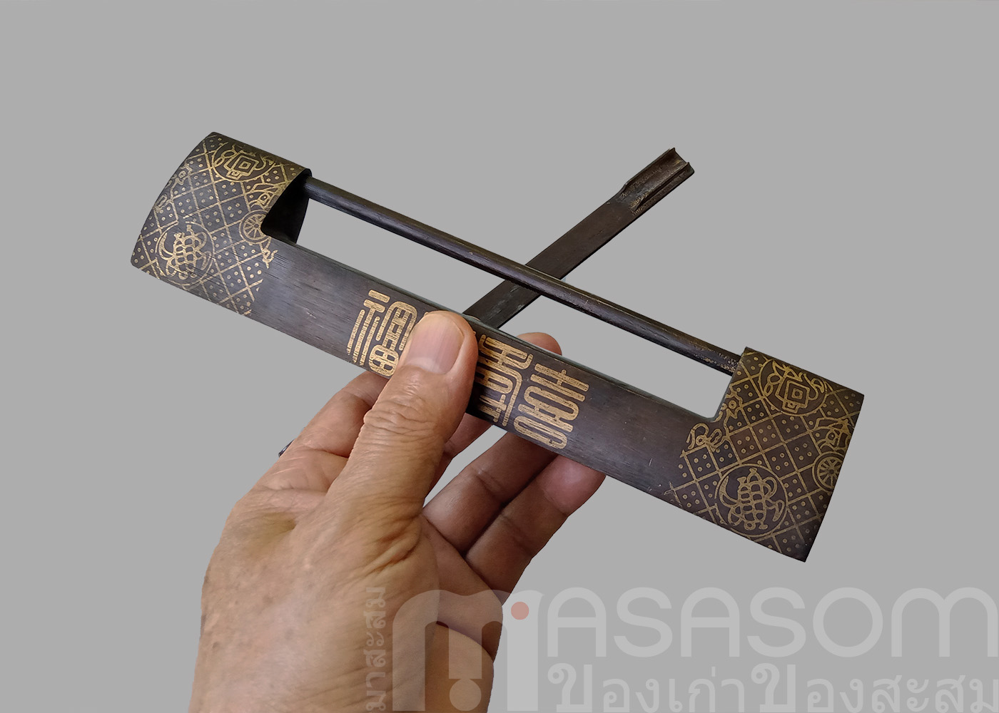 กุญแจจีนทองเหลืองโบราณ