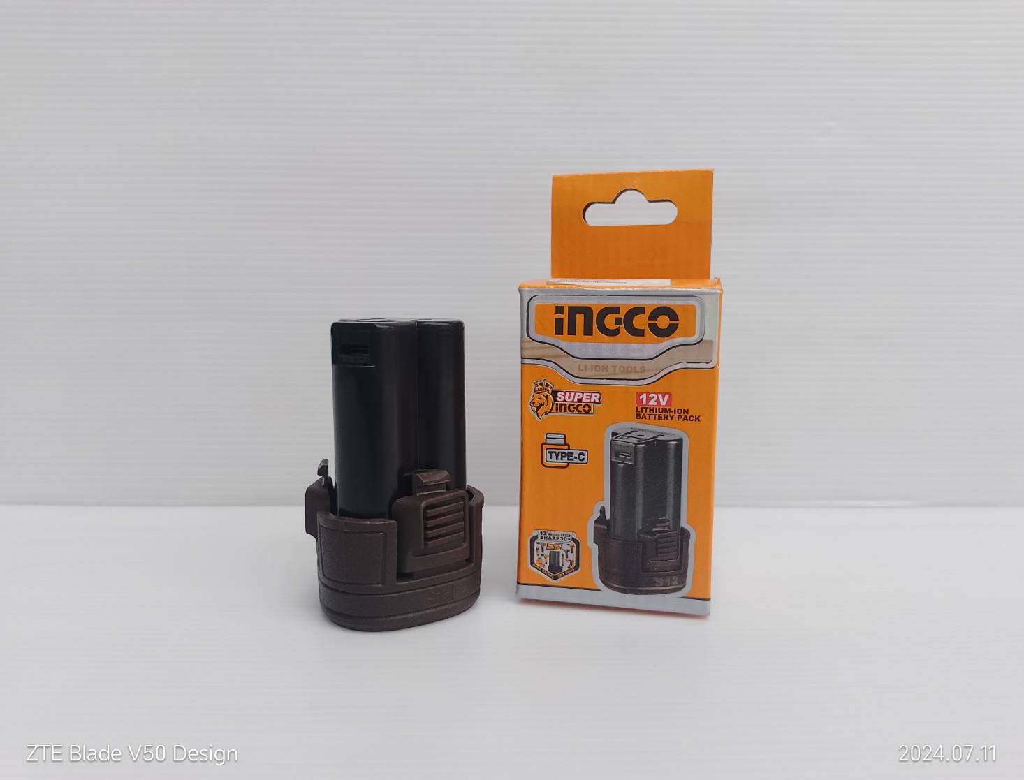 INGCO แบตเตอรี่ไอออน 12 V ขนาด 1.5AH (ชาร์จ TYPE C) รุ่น FBLI12153 ใช้กับสว่านไร้สาย 12V INGCO ทุกกรุ่น
