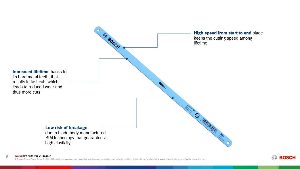 ใบเลื่อย18T Hacksaw BOSCH #2608003024