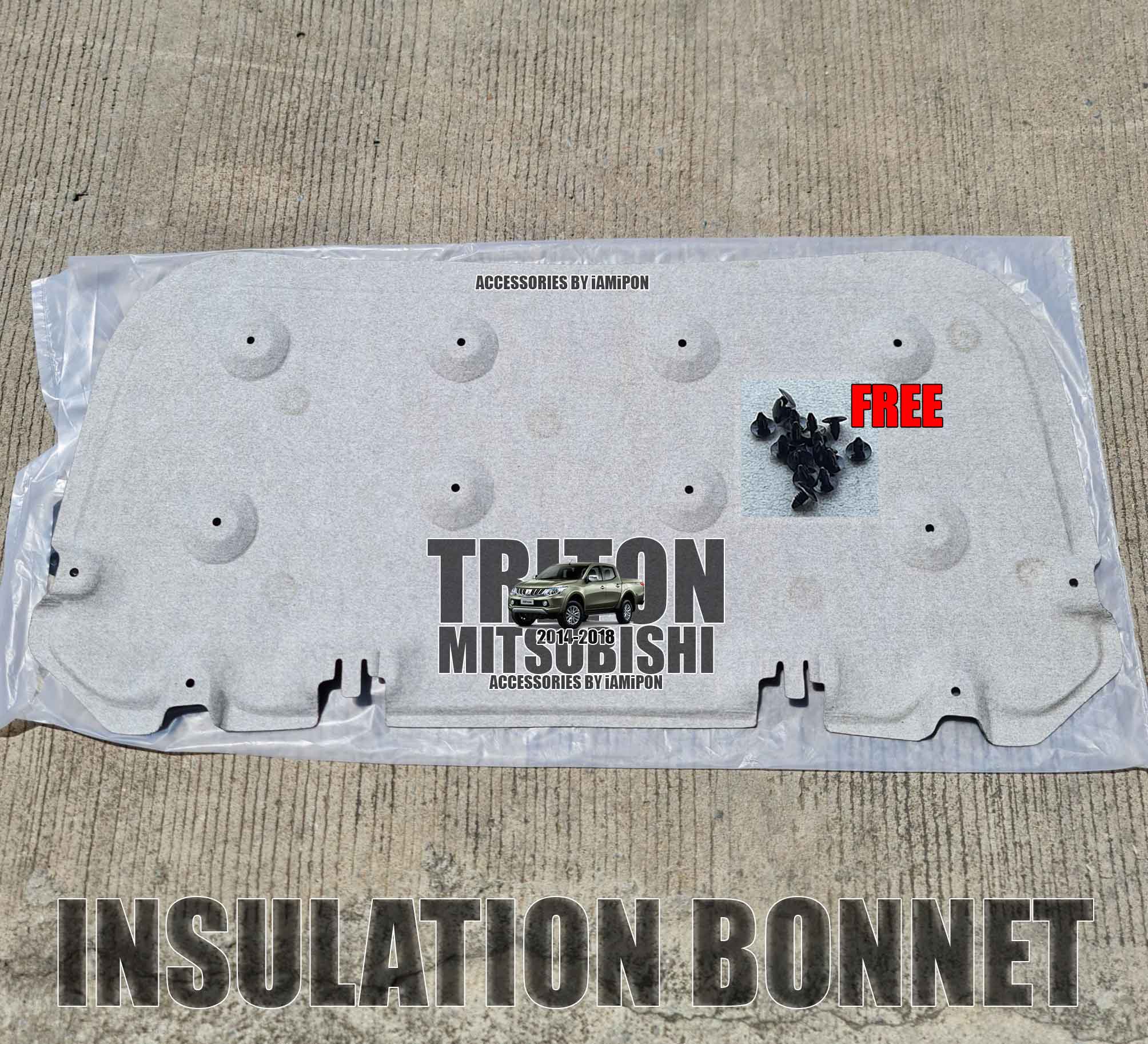 แผ่นกันความร้อนฝากระโปรงหน้า MITSUBISHI TRITON 2014-2018