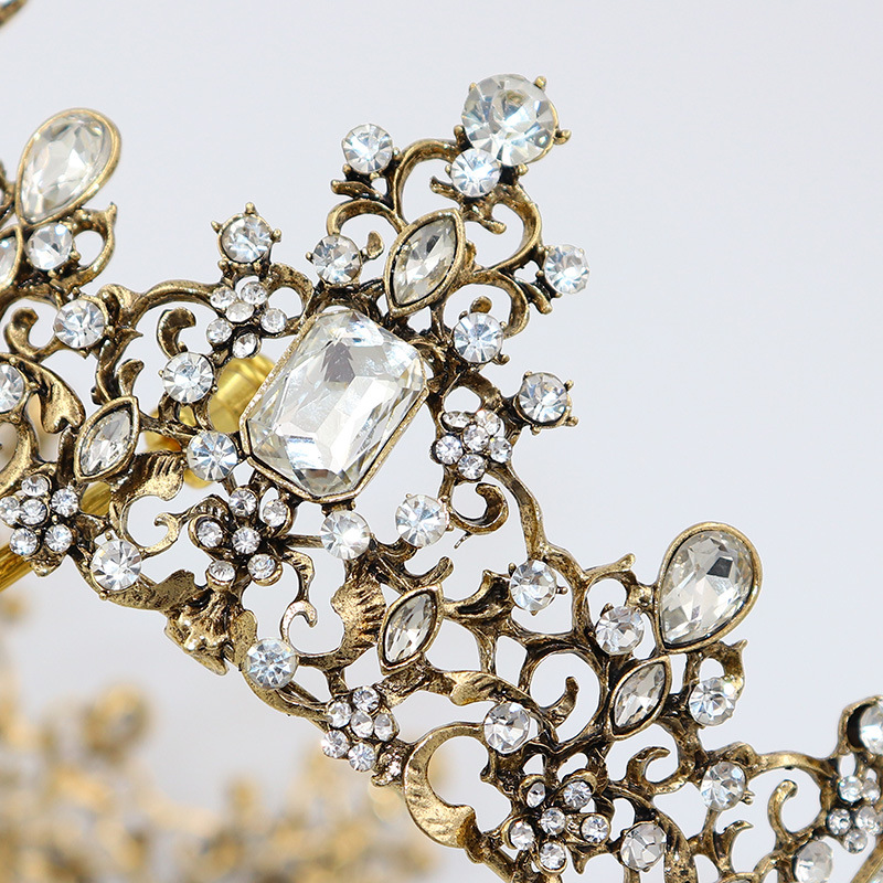 (พร้อมส่ง) มงกุฏ 066 สีวินเทจ+เพชรขาว มงกุฎนางงาม มงกุฎเจ้าชาย มงกุฎสไตล์วินเทจ งานสวย QCเพชรทุกเม็ดไมมีหลุด