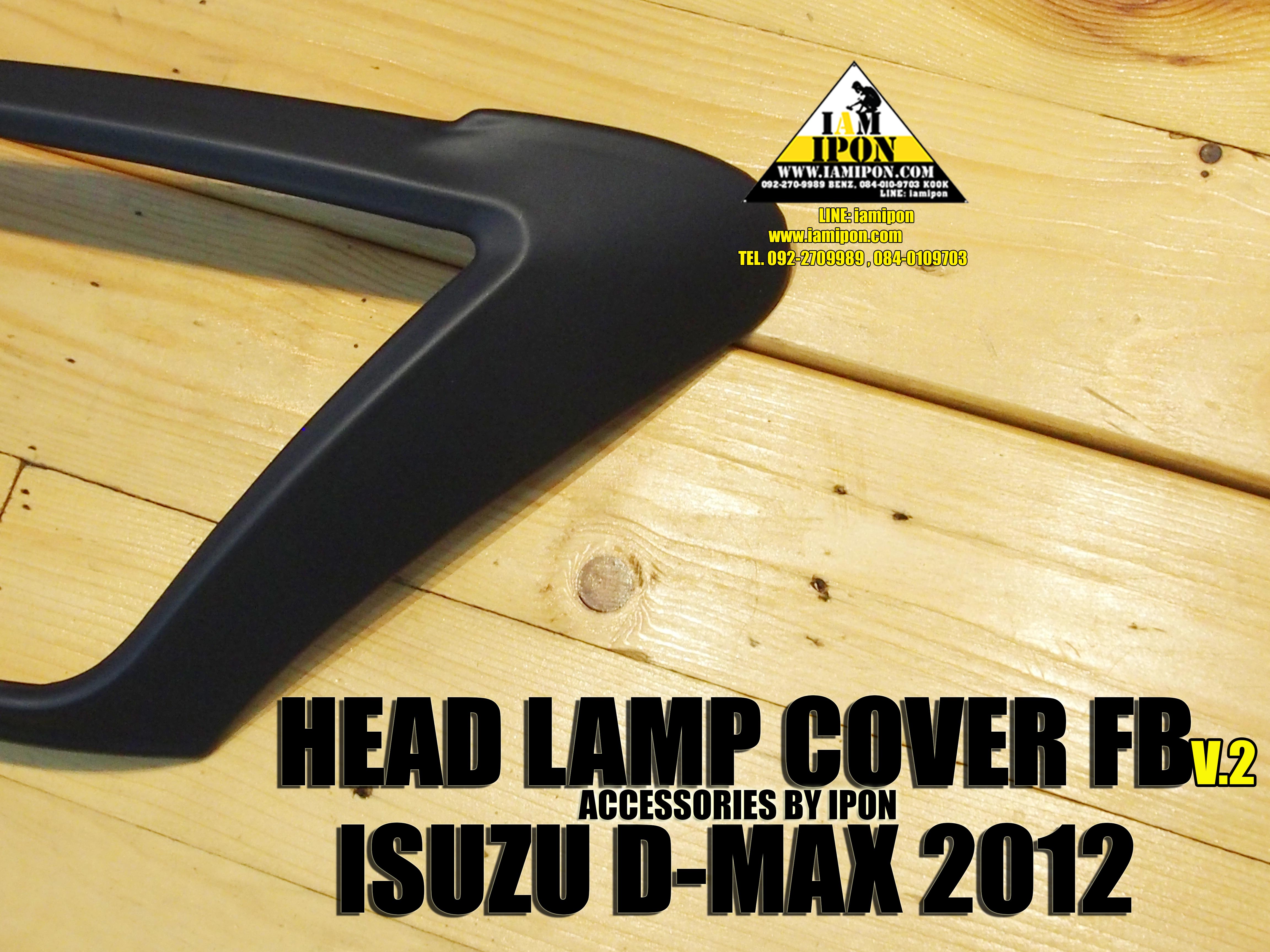 HEAD LAMP COVER ALL NEW D-MAX 2012 UP FLATBLACK V.2 ครอบไฟหน้าดำด้านออนิวดีแม็ก 2012 V.2