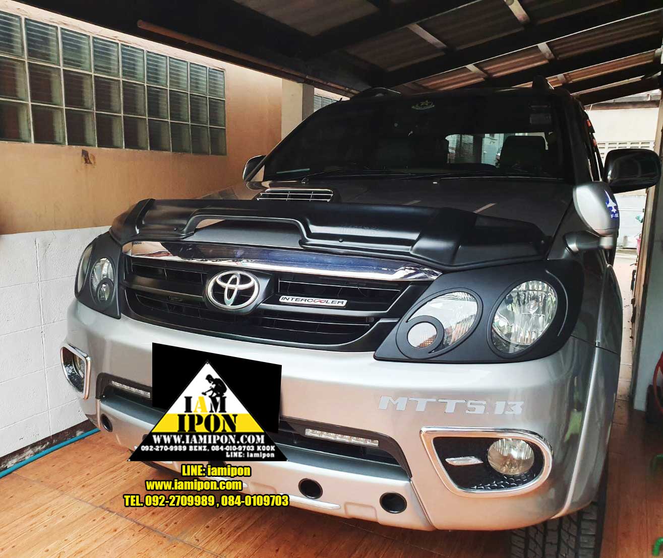 HEAD LAMP COVER TOYOTA FORTUNER 2005 FLATBLACK ครอบไฟหน้าดำด้านฟอร์จูนเนอร์ 2005