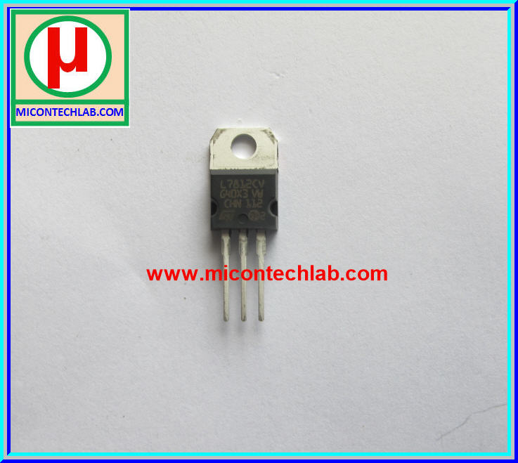 1x L7812 L7812CV ไอซีเรกูเลเตอร์ +12 V 1.5 A ยี่ห้อ ST Microelectronics