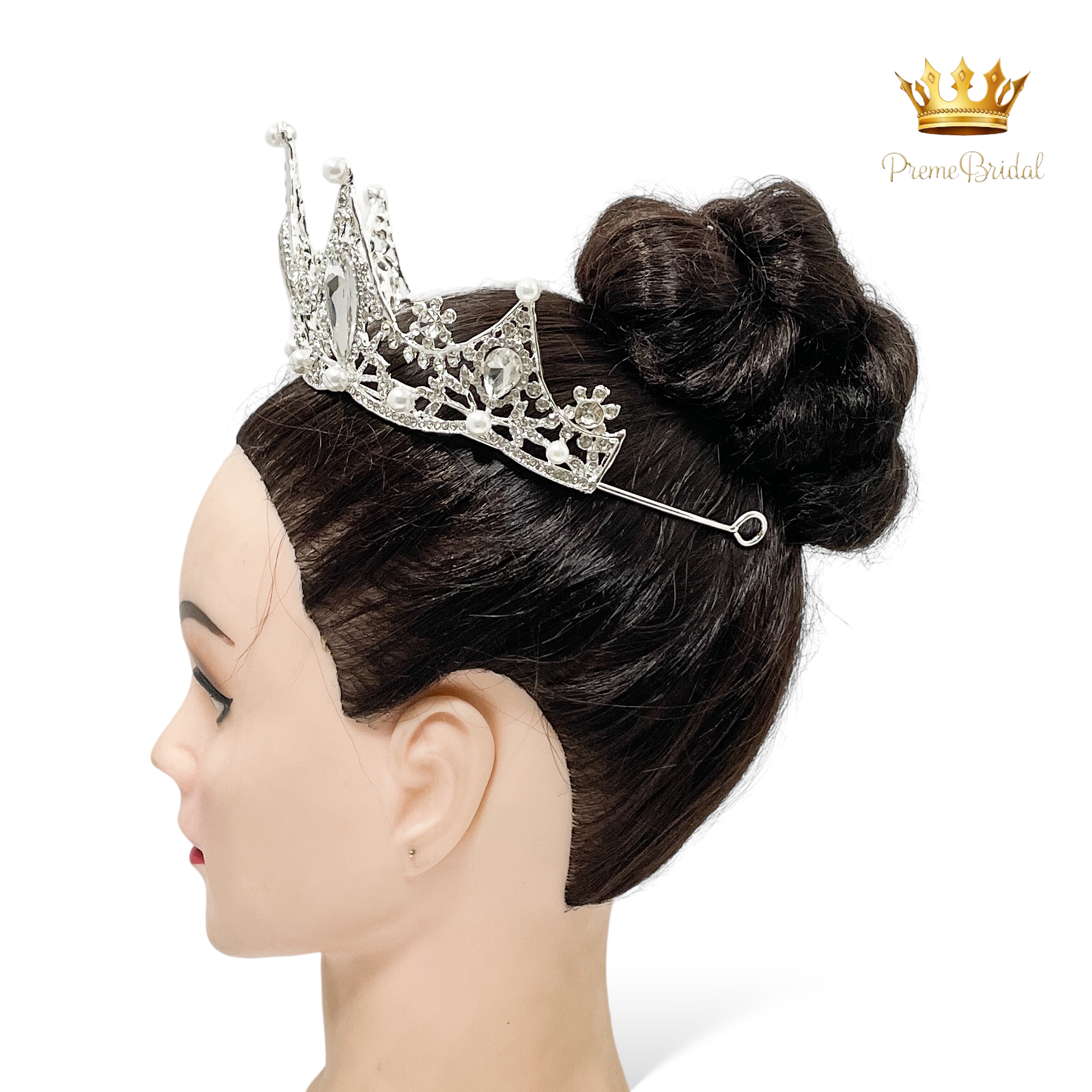 (พร้อมส่ง) เทียร่า 388 สีเงิน มงกุฎนางงาม มงกุฎเจ้าสาว มงกุฎเพชร งานพรีเมี่ยม สินค้าพร้อมส่งจากไทย