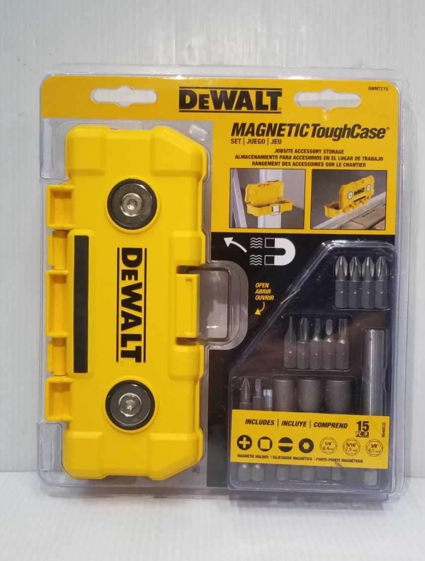 ชุดดอกไขควง15ชิ้น+กล่อง Magnetic ToughCase DWMTC15 DEWALT