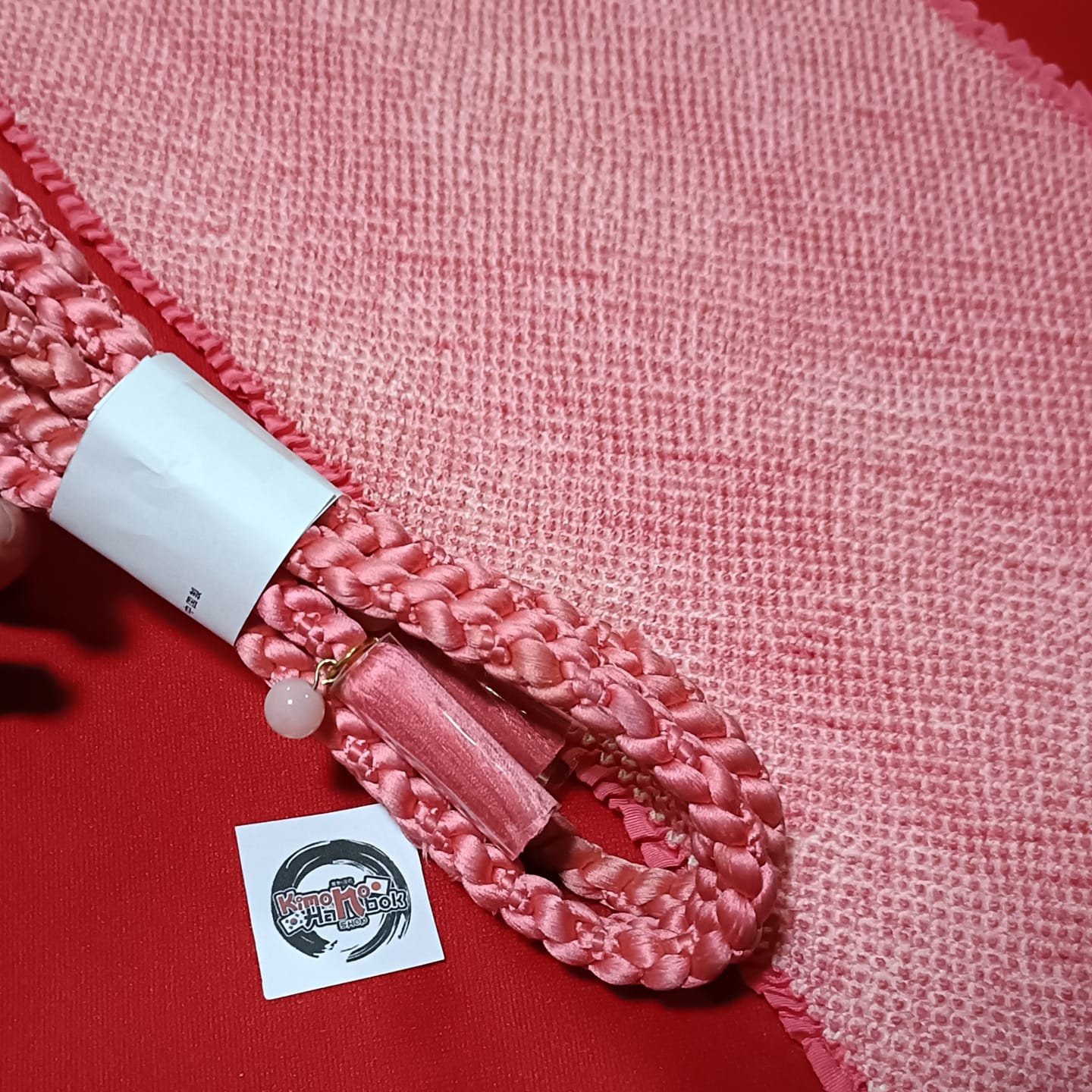 setผ้าชิโบริ+เชื่อกประดับโอบิ ชมพู05