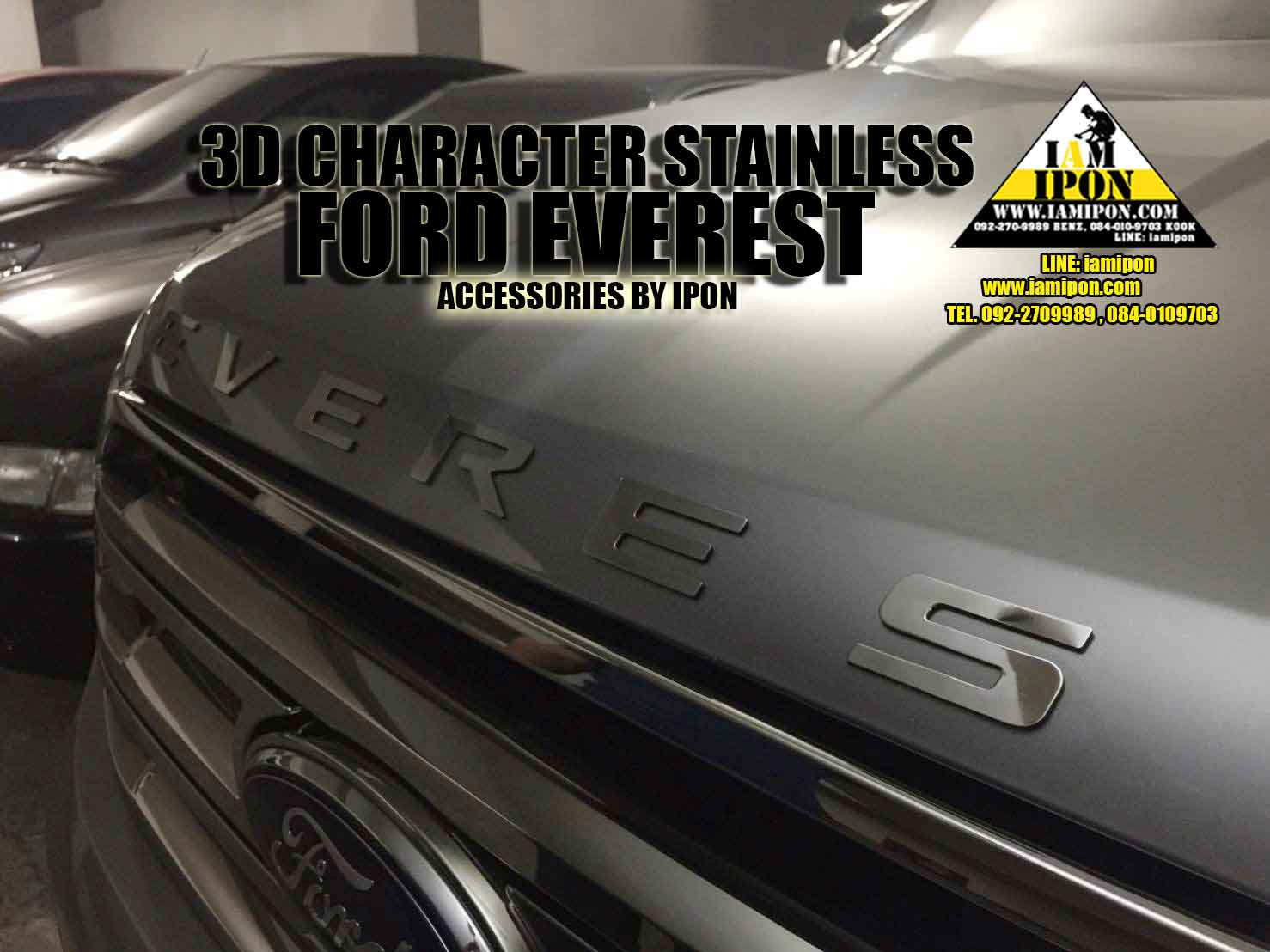 3D CAHRACTER FORD EVEREST 2015 STAINLESS ตัวหนังสือสเตนเลสฟอร์ดเอเวอร์เรส 2015