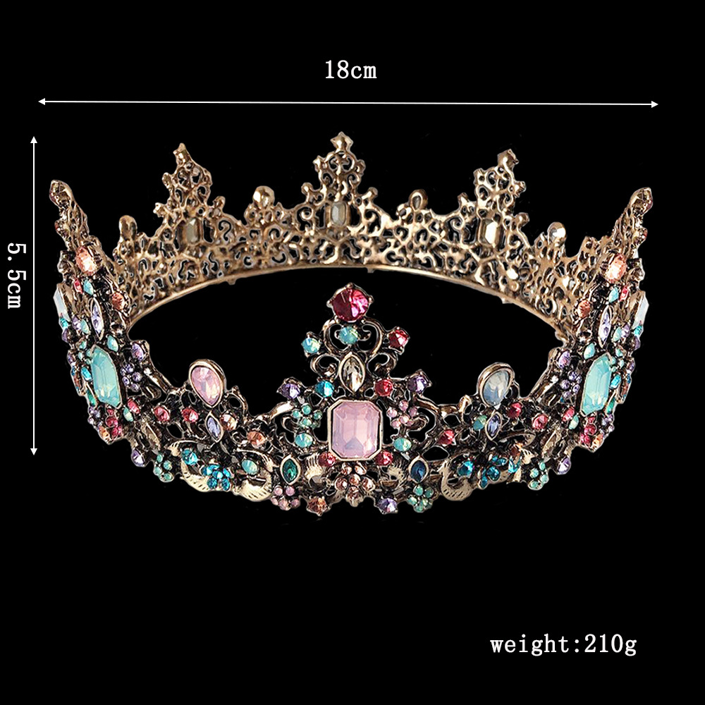 (พร้อมส่ง) มงกุฏ 066 สีวินเทจ+เพชรขาว มงกุฎนางงาม มงกุฎเจ้าชาย มงกุฎสไตล์วินเทจ งานสวย QCเพชรทุกเม็ดไมมีหลุด