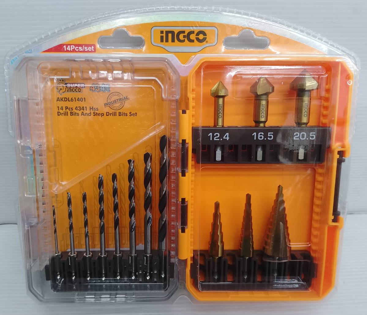 ชุดดอกสว่าน+ดอกเจดีย์+เคาน์เตอร์ซิงค์ AKDL61401 INGCO