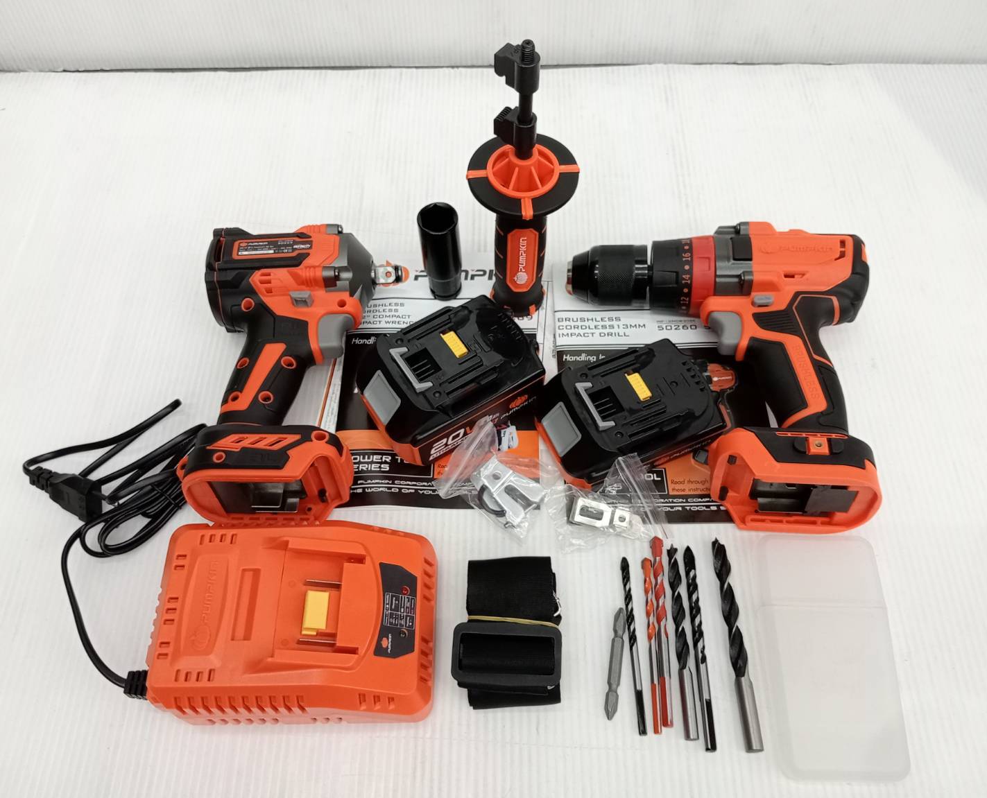 คอมโบ้สว่านกระแทก+บล็อกกระแทก INF-IMDIW-422CK PUMPKIN 50296