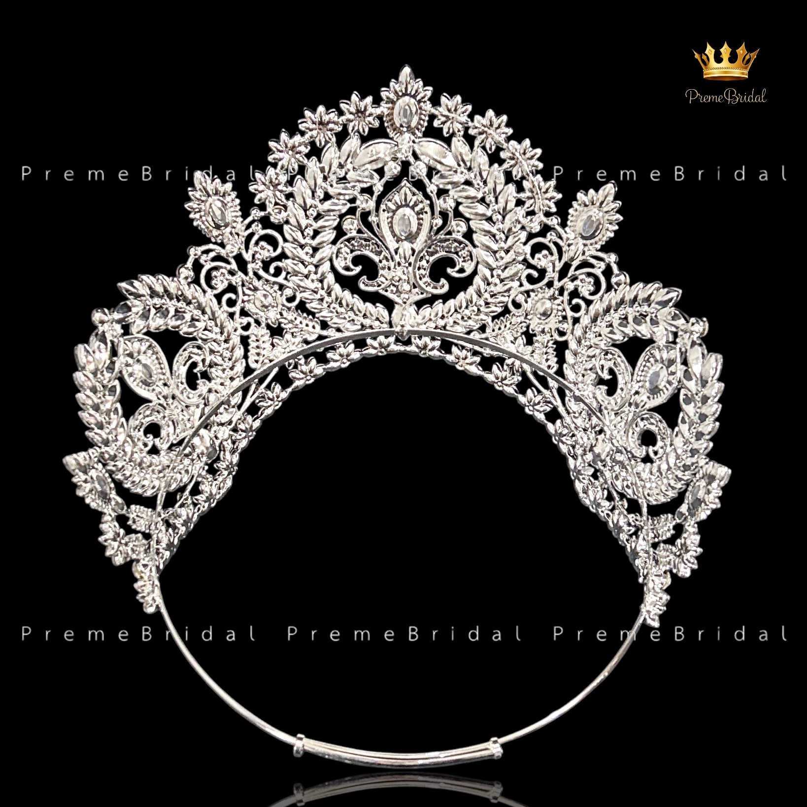 (พร้อมส่งจากไทย) มงกุฏ 137 ขนาดใหญ่ไซส์นางงาม งานสวย งานโลหะฐานกลมปรับขนาดได้ ส่งด่วน ส่งจาก จ.อุบลราชธานี