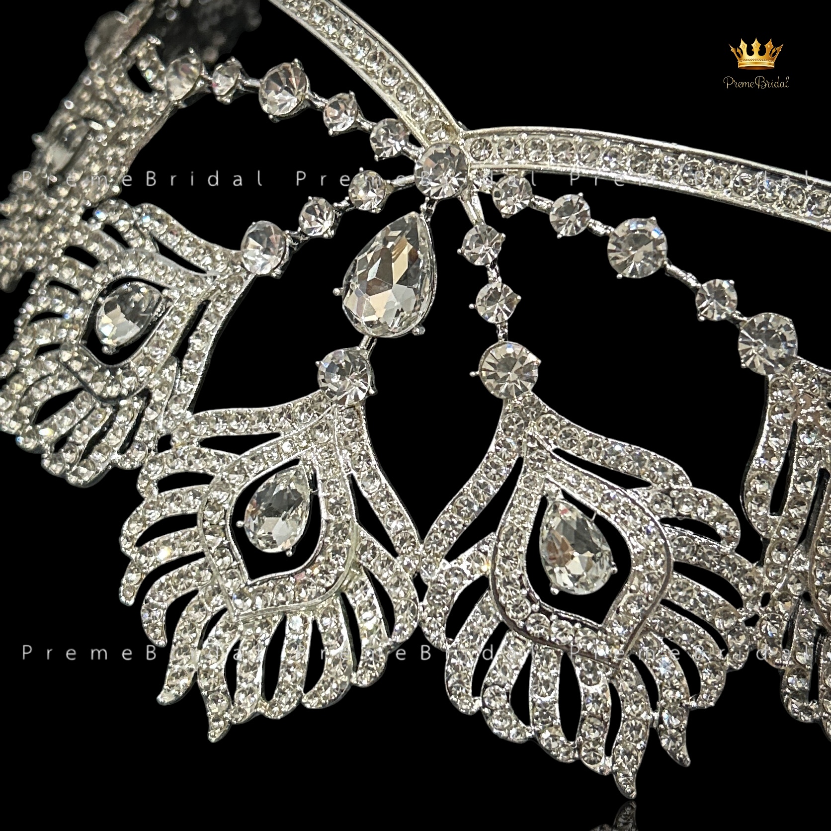 (พร้อมส่ง) เทียร่า 445 มงกุฎครึ่งหัว รูปขนนกฟีนิกซ์ สวย ปราณีต QCเพชรทุกเม็ด สินค้าพร้อมส่งจากไทย