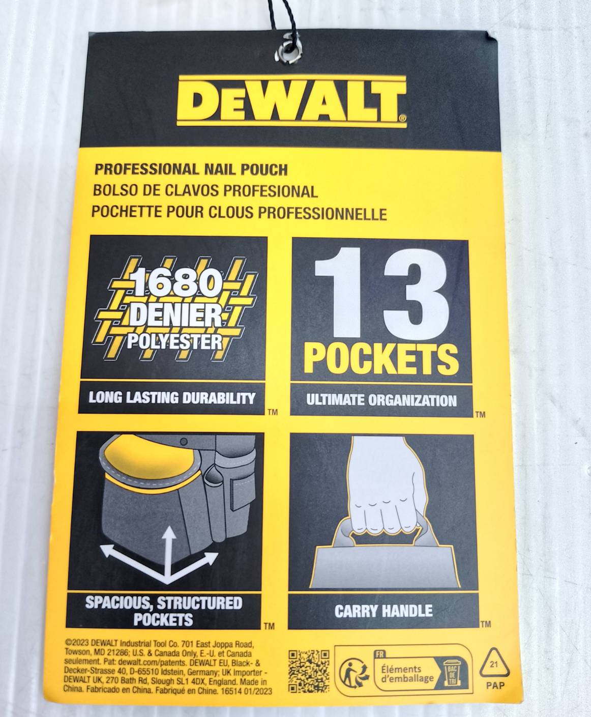 กระเป๋าคาดเอว แบบช่องคู่ DWST40201-1 DEWALT